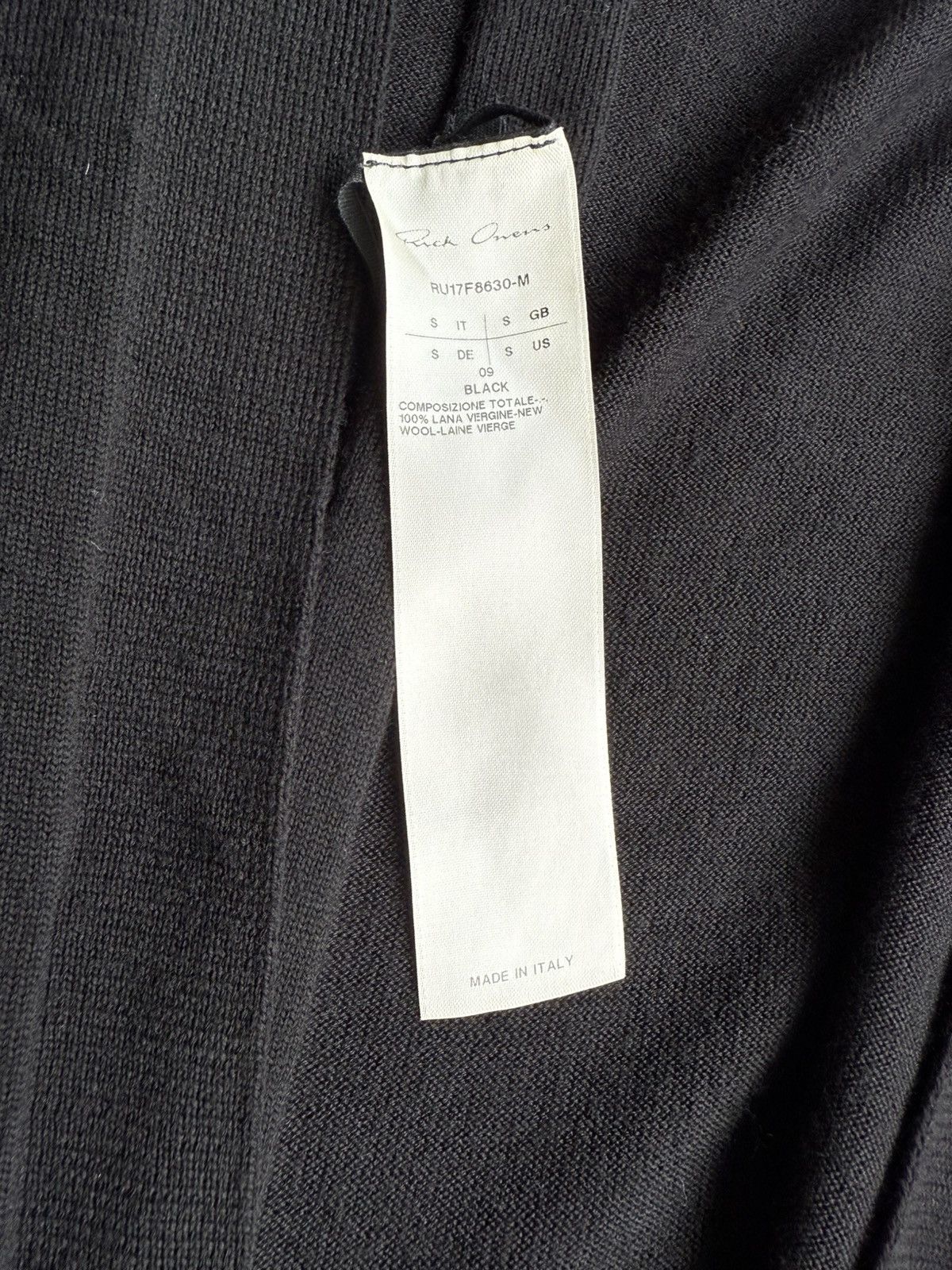 Rick Owens Rick Owens 17FW GLITTER Black Collaless Longsleeve Cardigan Size US S / EU 44-46 / 1 - 10 Thumbnail