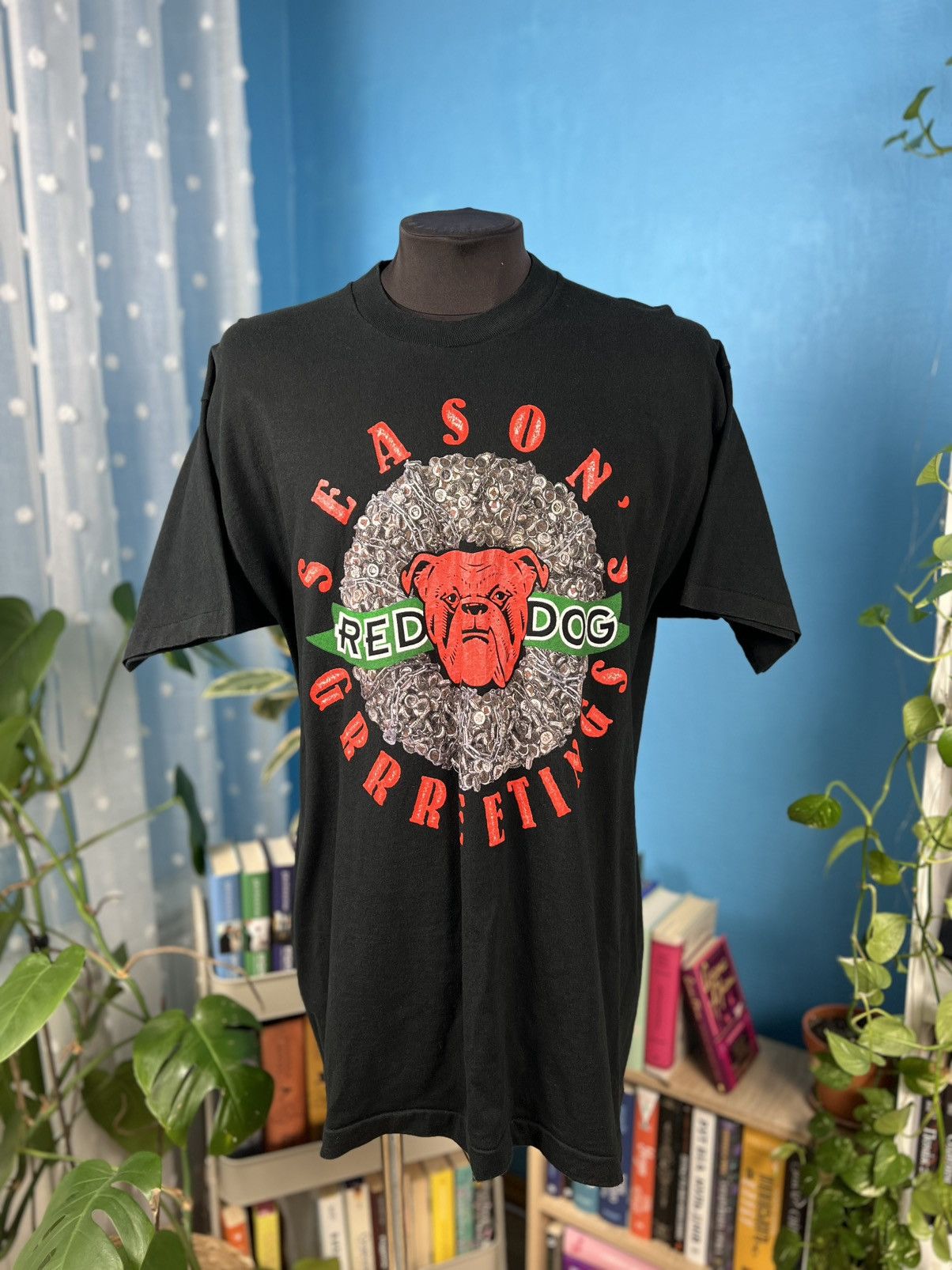 Vintage Red dog faded shirt tee single stitch vintage VTG 90s Size US XXL / EU 58 / 5 - 1 Thumbnail