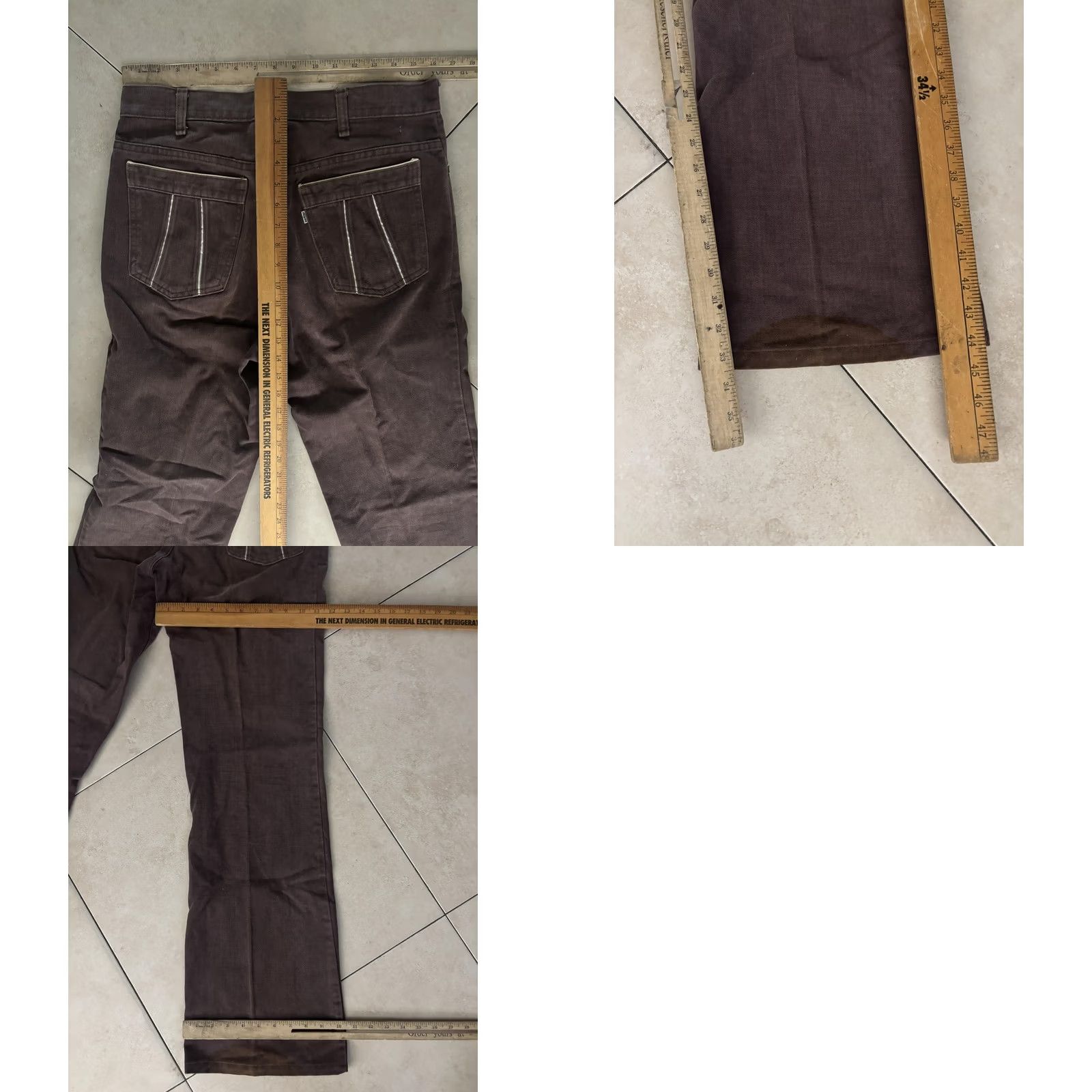 Levi's VINTAGE Levi's Pants Mens 33x34 Brown Denim Straight Zipper 5-Pocket Talon 42 Talon 42 Tent Size US 32 / EU 48 - 8 Thumbnail