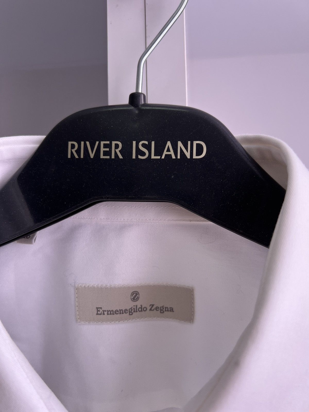 Ermenegildo Zegna × Vintage Vintage Ermenegildo Zegna White Button Up Shirt Size US M / EU 48-50 / 2 - 7 Thumbnail