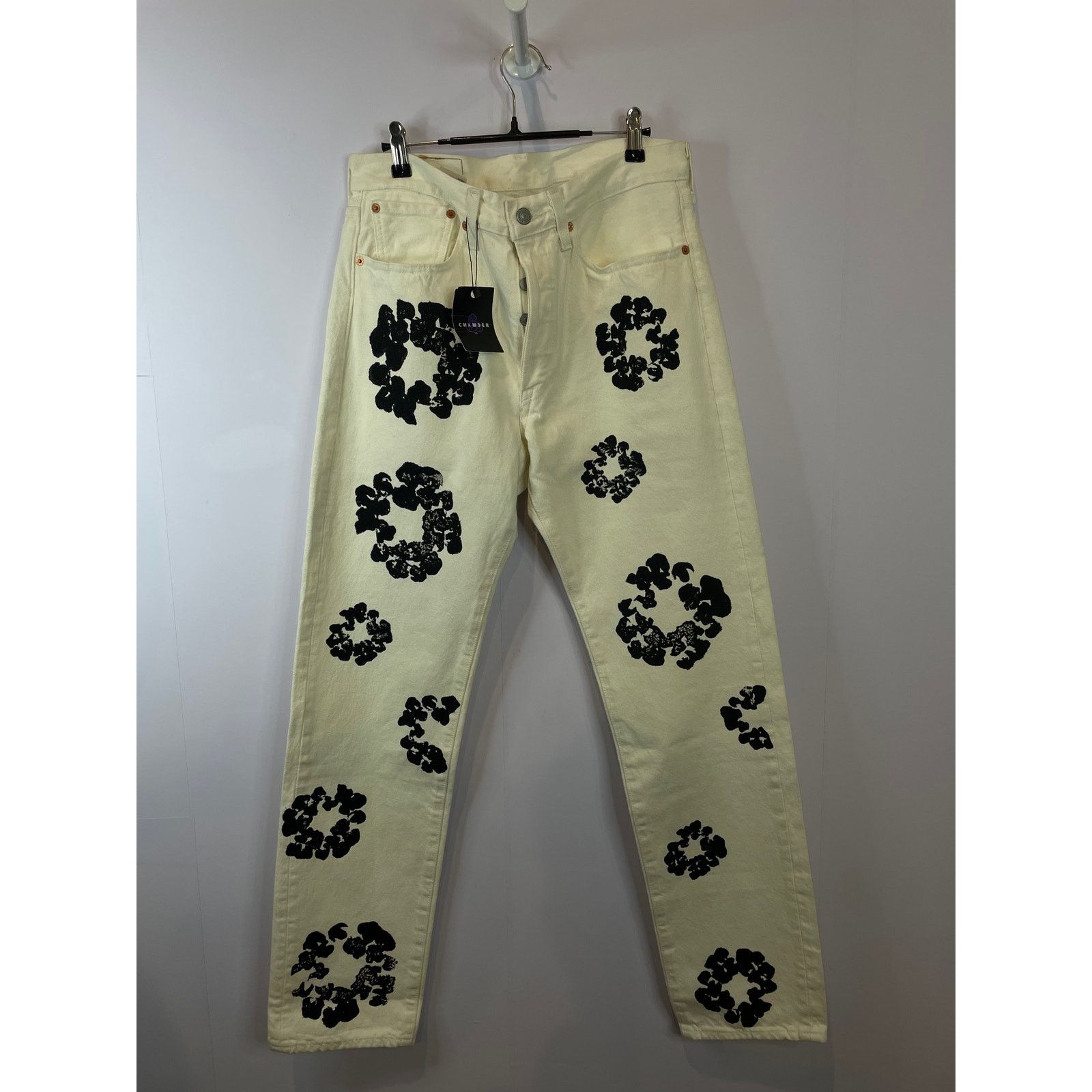 DENIM TEARS Denim Tears Cotton Wreath Jean White 31 Size US 31 - 1 Thumbnail