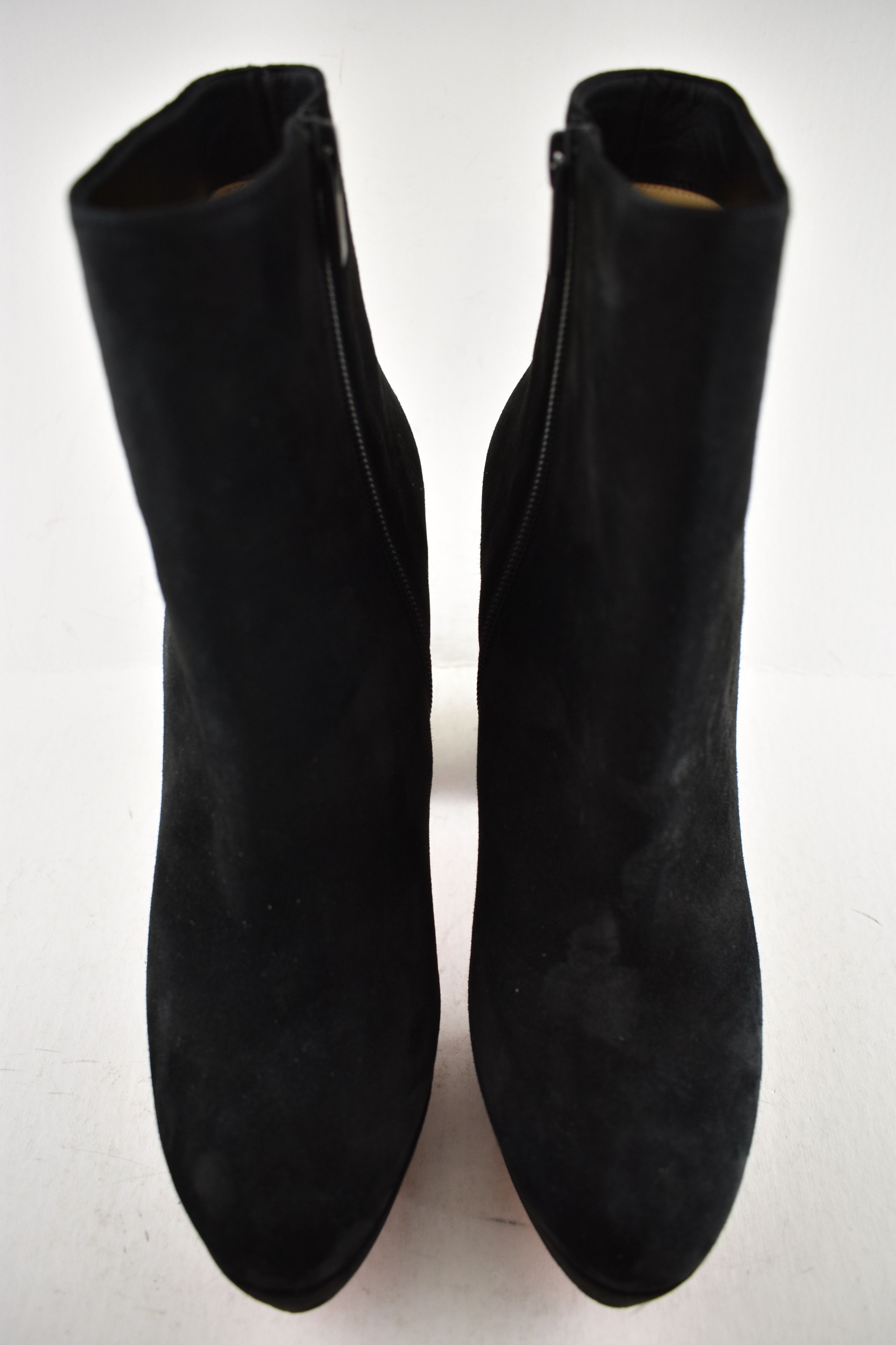 Christian Louboutin Movida Booty 130 Black Suede Platform Block Heel Bootie 37 Size US 7 / IT 37 - 12 Thumbnail