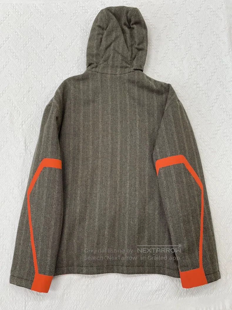 Hermes Hermes Men's Color Blocked Wool Hooded Jacket Size US L / EU 52-54 / 3 - 3 Thumbnail