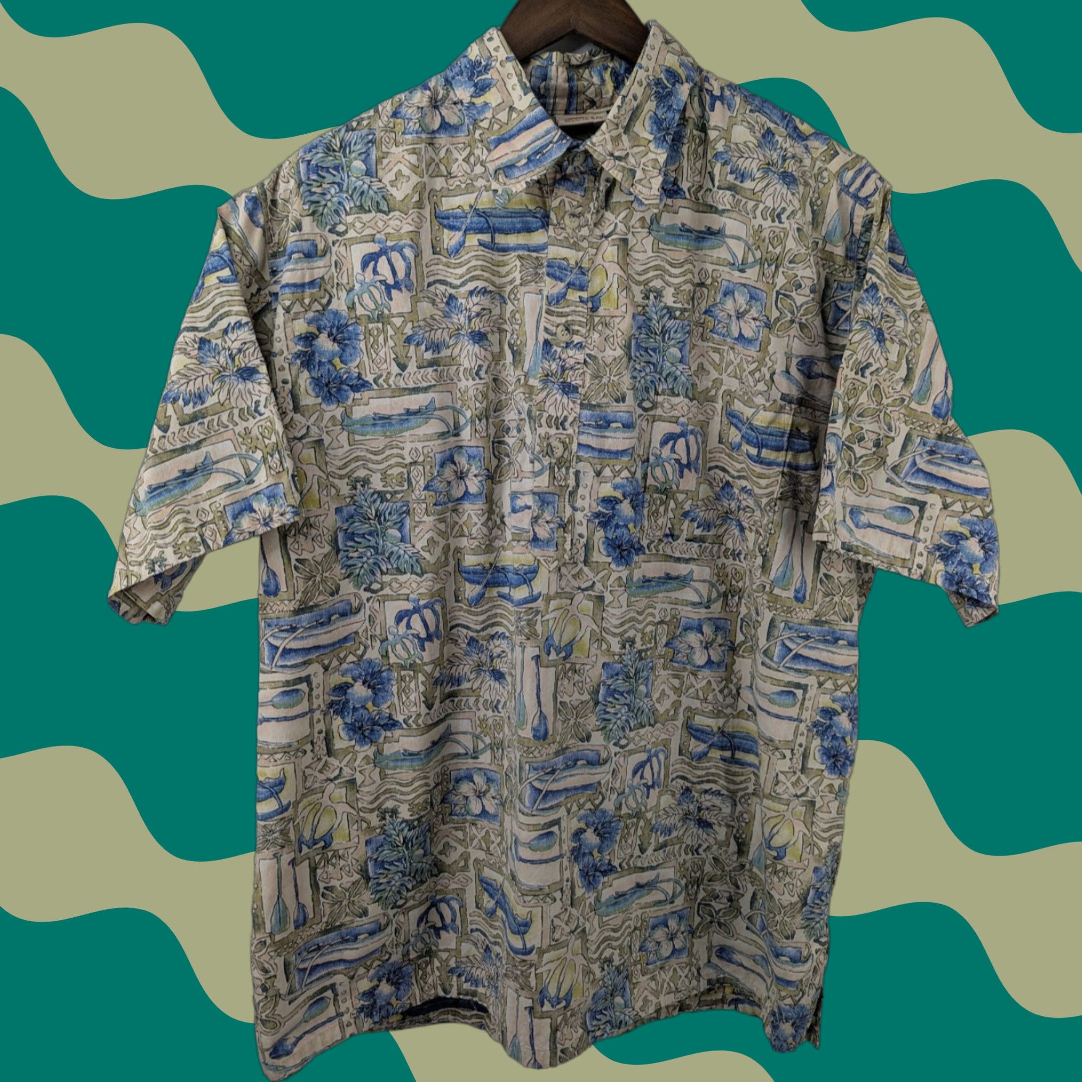 Vivobarefoot Go Barefoot Hawaiian Shirt Short Sleeve Pullover Men’s 2XL Multicolor Floral Button-Up USA Made In USA Size US XXL / EU 58 / 5 - 1 Thumbnail