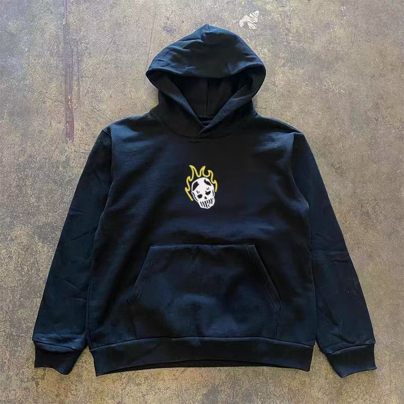 Japanese Brand × Vintage Street fashion washed distressed skull print hoodie Size US L / EU 52-54 / 3 - 2 Thumbnail