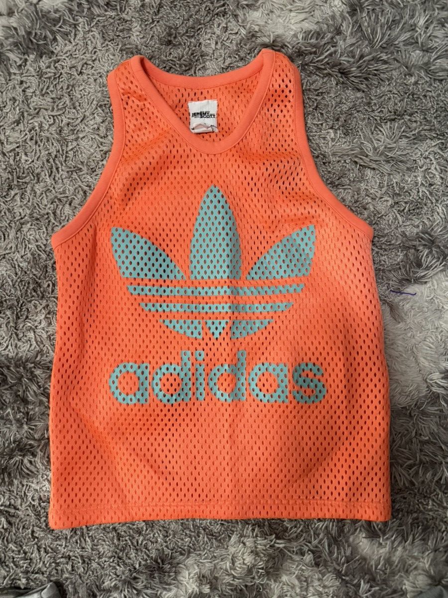 Adidas × Jeremy Scott Jeremy Scott Adidas Orange Jersey Tank Owned by Steve Aoki Size US M / EU 48-50 / 2 - 1 Thumbnail