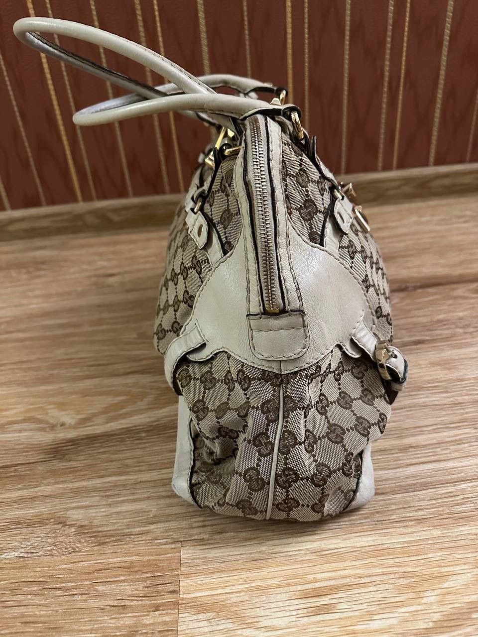 Gucci Gucci GG Canvas Horsebit Horse Nail Boston Bag Purse Vintage Size ONE SIZE - 9 Thumbnail