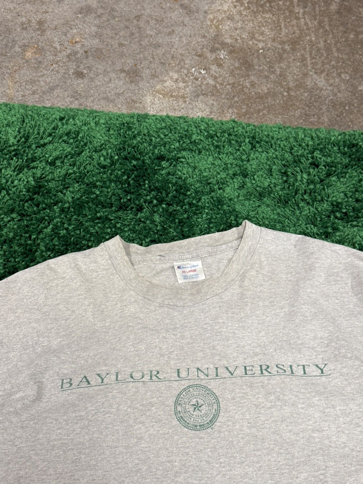 Champion Vintage Champion Baylor University Grey Green Logo Bears Tee Size US XXL / EU 58 / 5 - 2 Thumbnail
