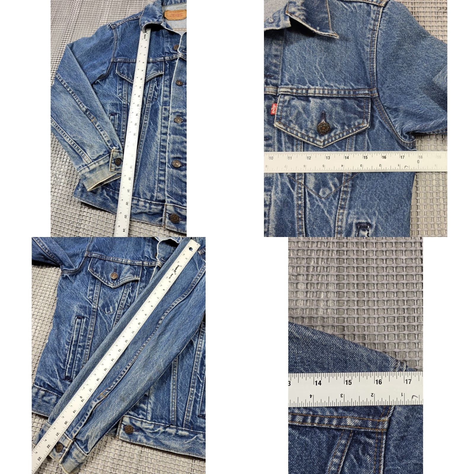 Levi's VINTAGE Levi’s Trucker Denim Jean Jacket 36R Distressed Med Wash 70506 80s 90s Jeans Jacket Mens Blue Size US 36 / EU 52 - 9 Thumbnail