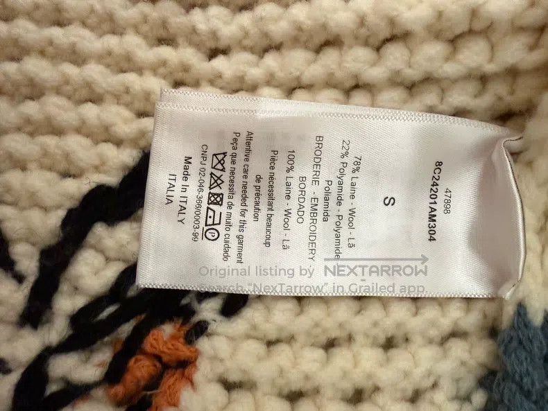 Dior Dior Graffiti wool cardigan coat Size S / US 4 / IT 40 - 4 Thumbnail