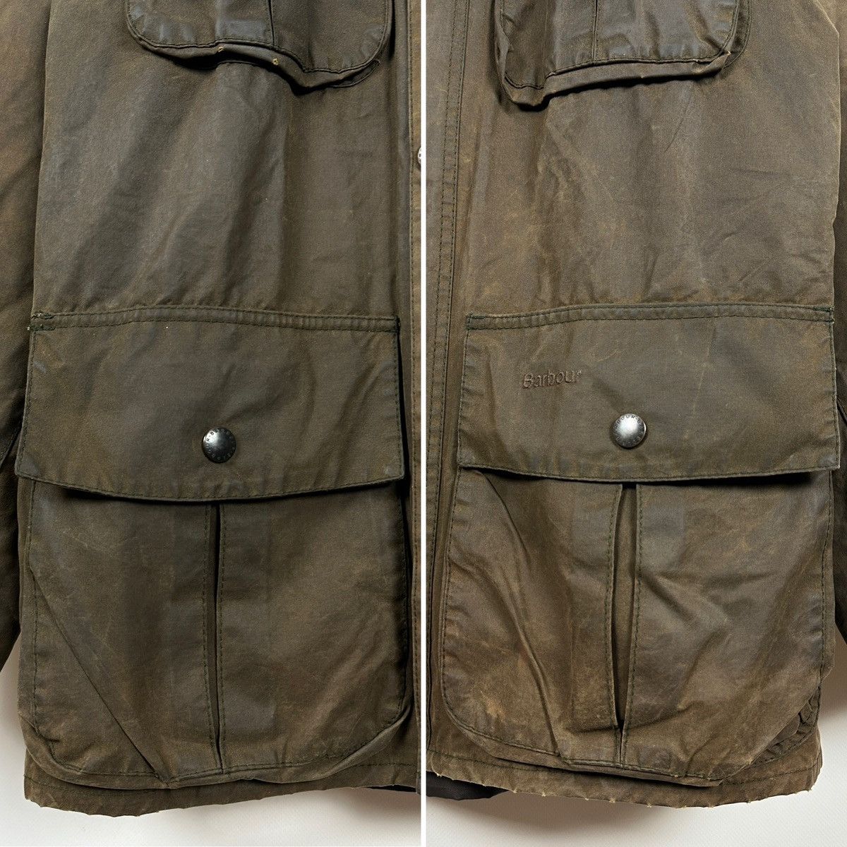 Barbour Barbour Trooper Olive Green Waxed Coat Jacket Size US M / EU 48-50 / 2 - 12 Thumbnail