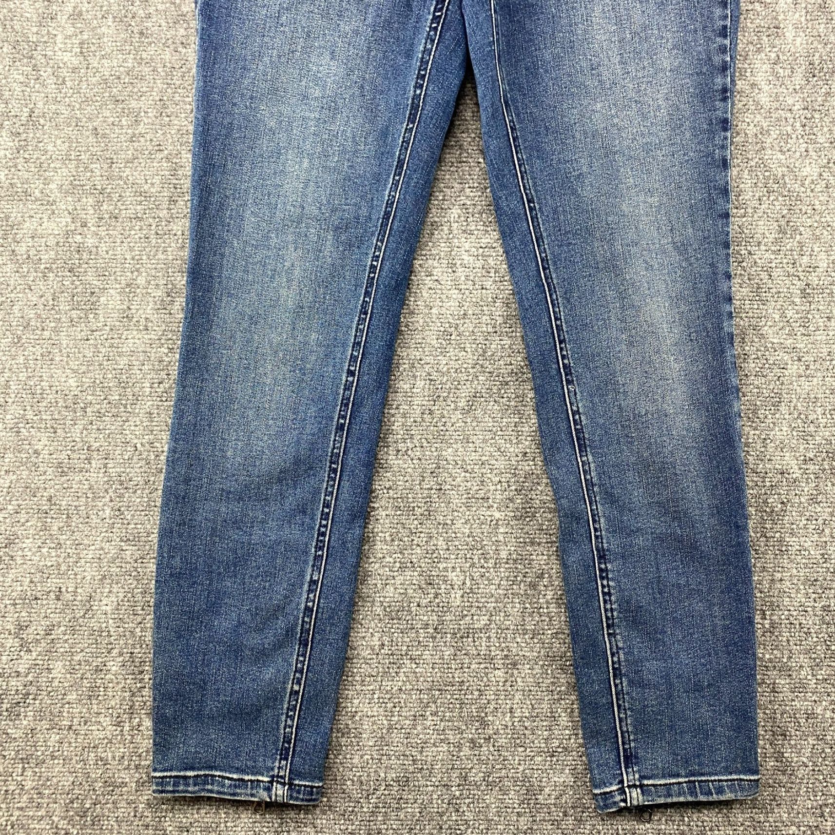 Vintage We The Free Jeans Womens 31 Blue Mid-Rise Skinny Ankle Zip Pockets Stretch Denim Jeans Size 24" / US 00 / IT 34 - 3 Thumbnail