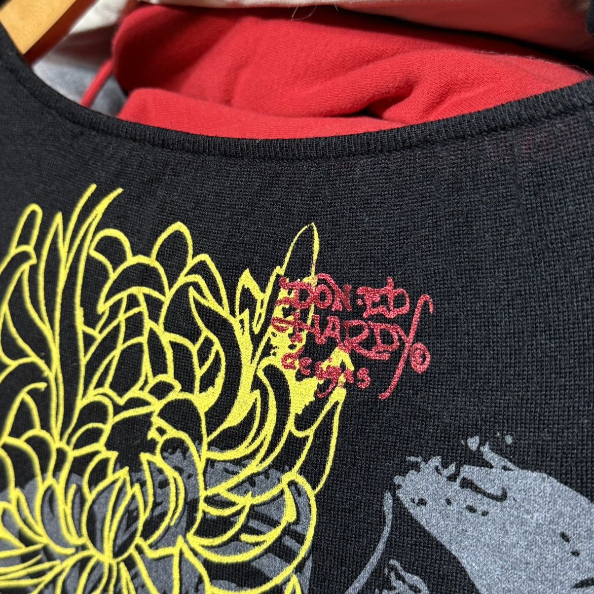 Ed Hardy 📌 Crazy Y2K Ed Hardy Rhinestones Full Print Longsleeve Size S / US 4 / IT 40 - 13 Thumbnail