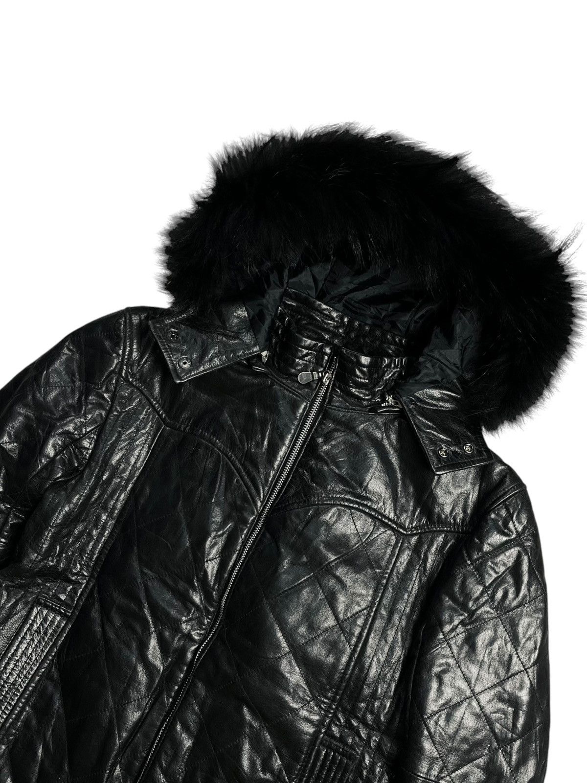 Tornado Mart 2000s Tornado Mart - Vkei Style Fur Hoodie Leather Jacket Size US M / EU 48-50 / 2 - 6 Thumbnail