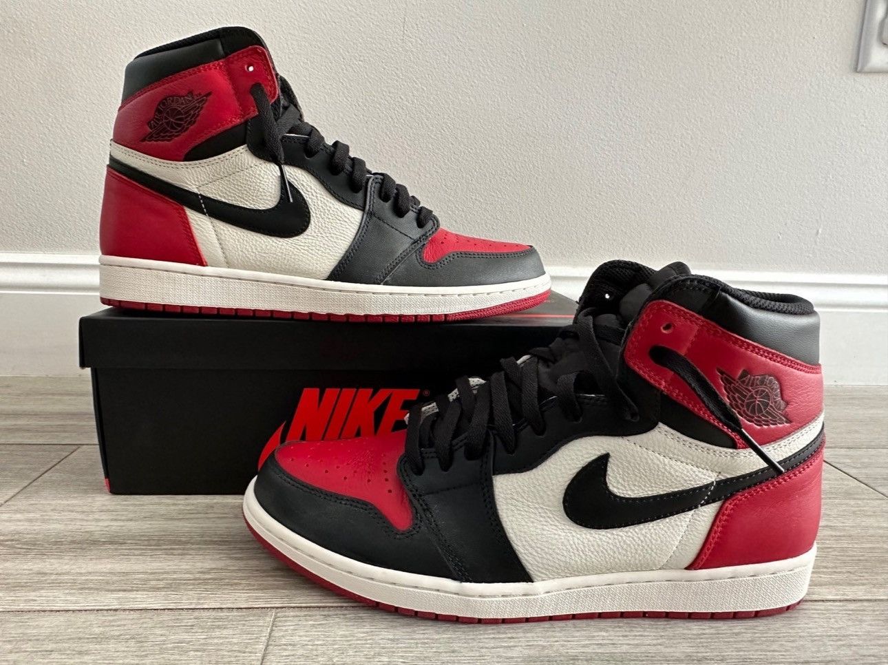 Jordan Retro High Bred Toe Gym Red Black Summit White 12