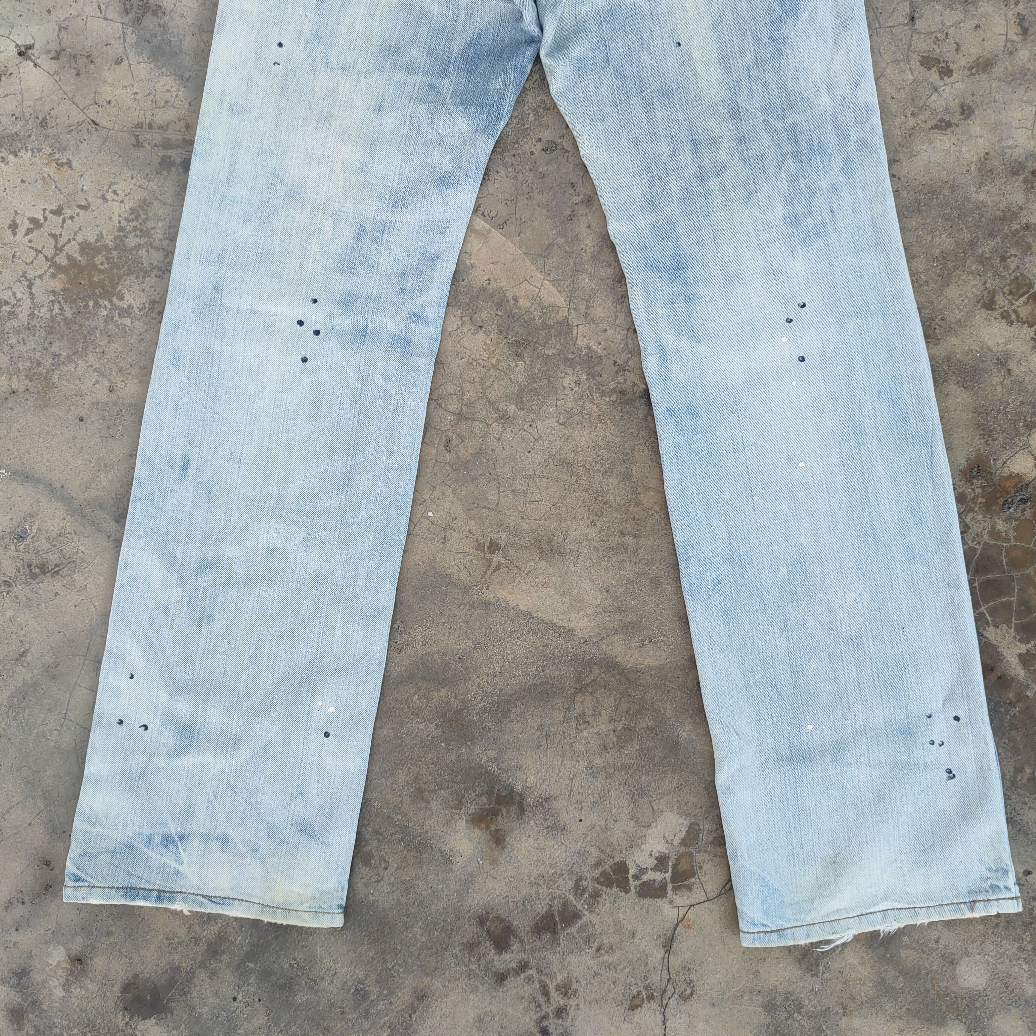 Japanese Brand × Jean × Vintage VINTAGE JAPANESE PAINT LIGHT BLUE JEANS DENIM PANTS Size US 34 / EU 50 - 11 Thumbnail