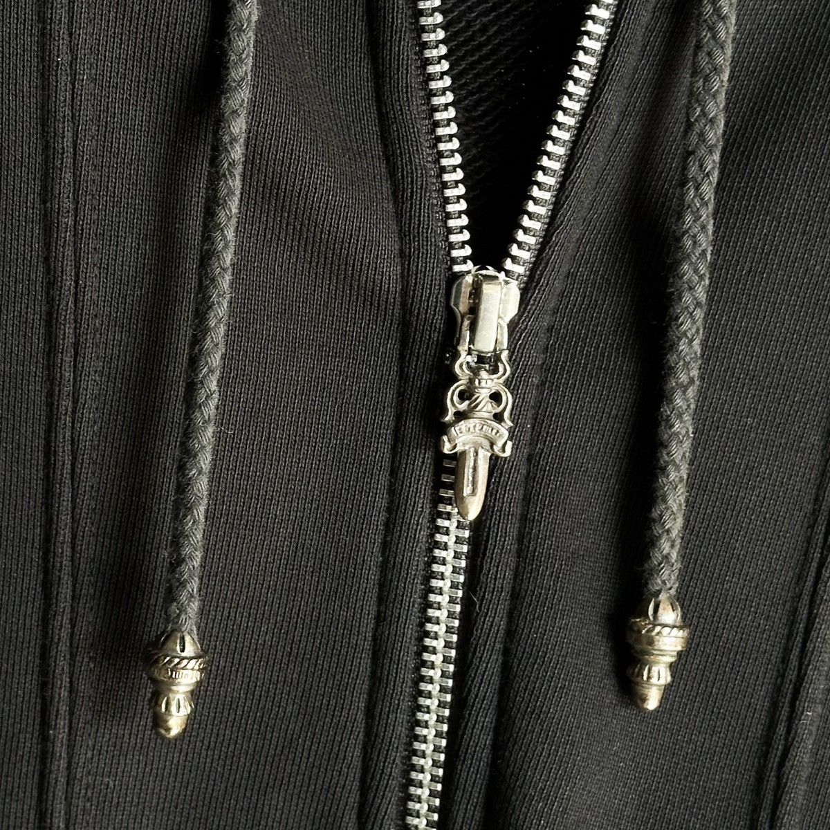 Chrome Hearts Chrome Hearts Black Leather Horseshoe Patch Zip Up Hoodie Size US XL / EU 56 / 4 - 4 Thumbnail
