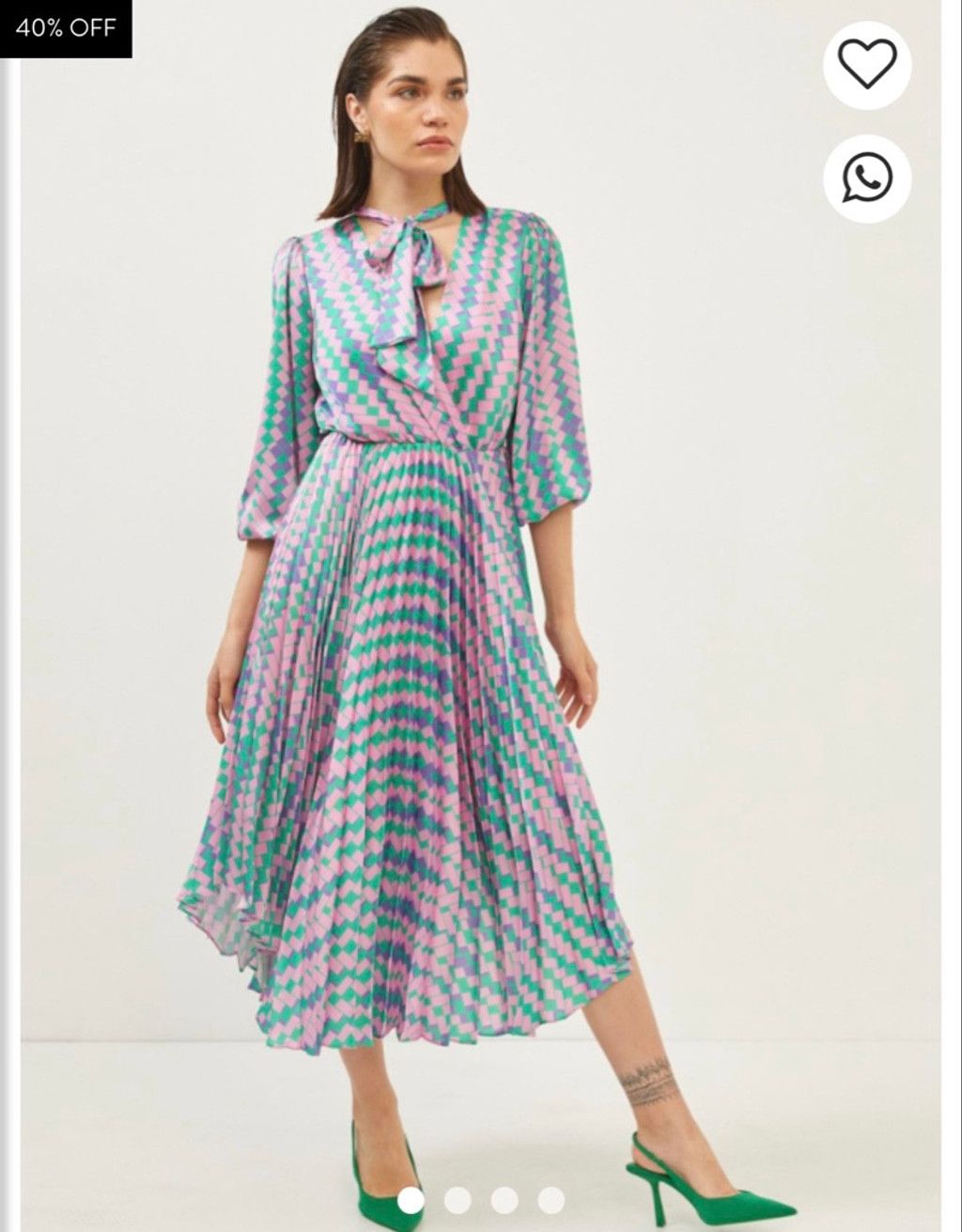 S/STERE Women's Setre Geometric Midi Dress Size M / US 6-8 / IT 42-44 - 1 Thumbnail