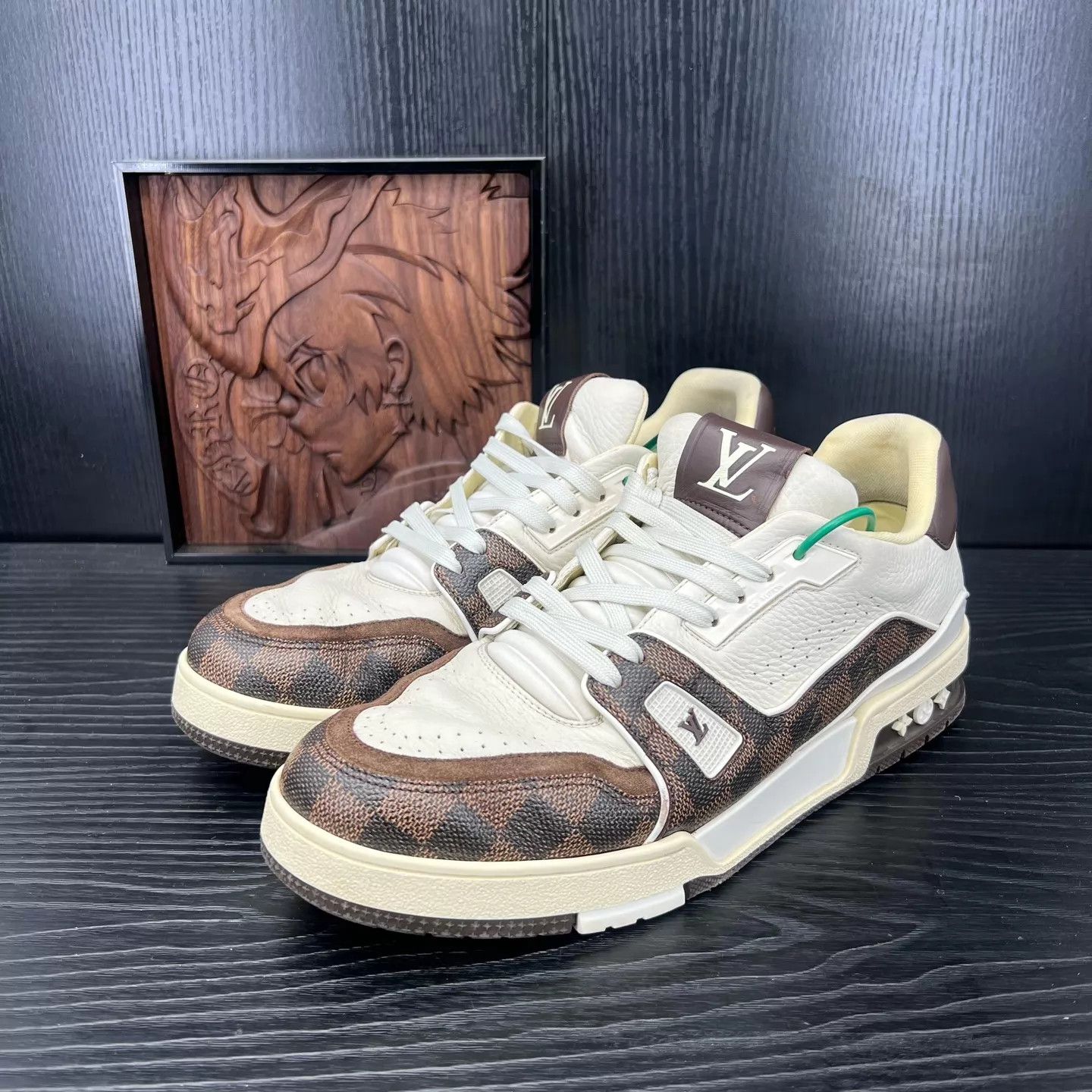 Louis Vuitton LV Trainer Damier Black/White/Brown 43.5 GC Box Size US 10.5 / EU 43-44 - 1 Thumbnail