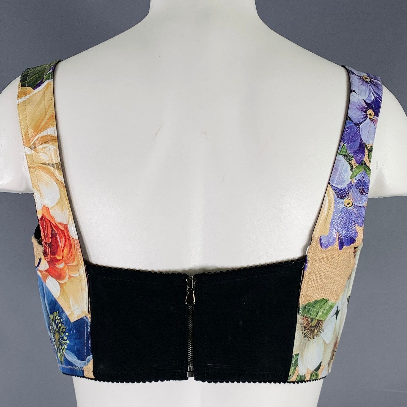 Dolce & Gabbana DOLCE & GABBANA Multi Color Nylon Blend Floral Bralette Size M / US 6-8 / IT 42-44 - 4 Thumbnail