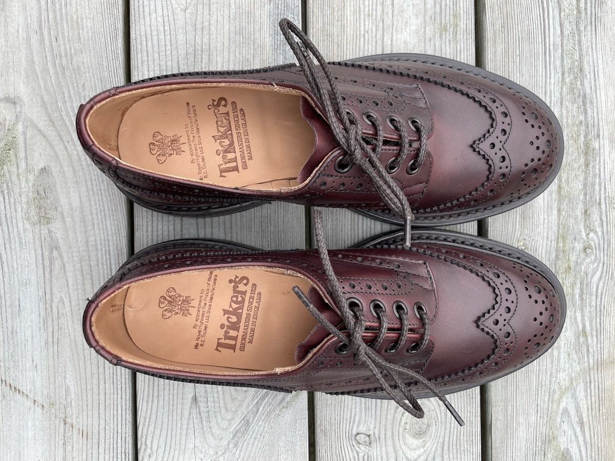 Tricker's Tricker’s Burgundy MC Leather Shoes Size US 6.5 / EU 39-40 - 5 Thumbnail