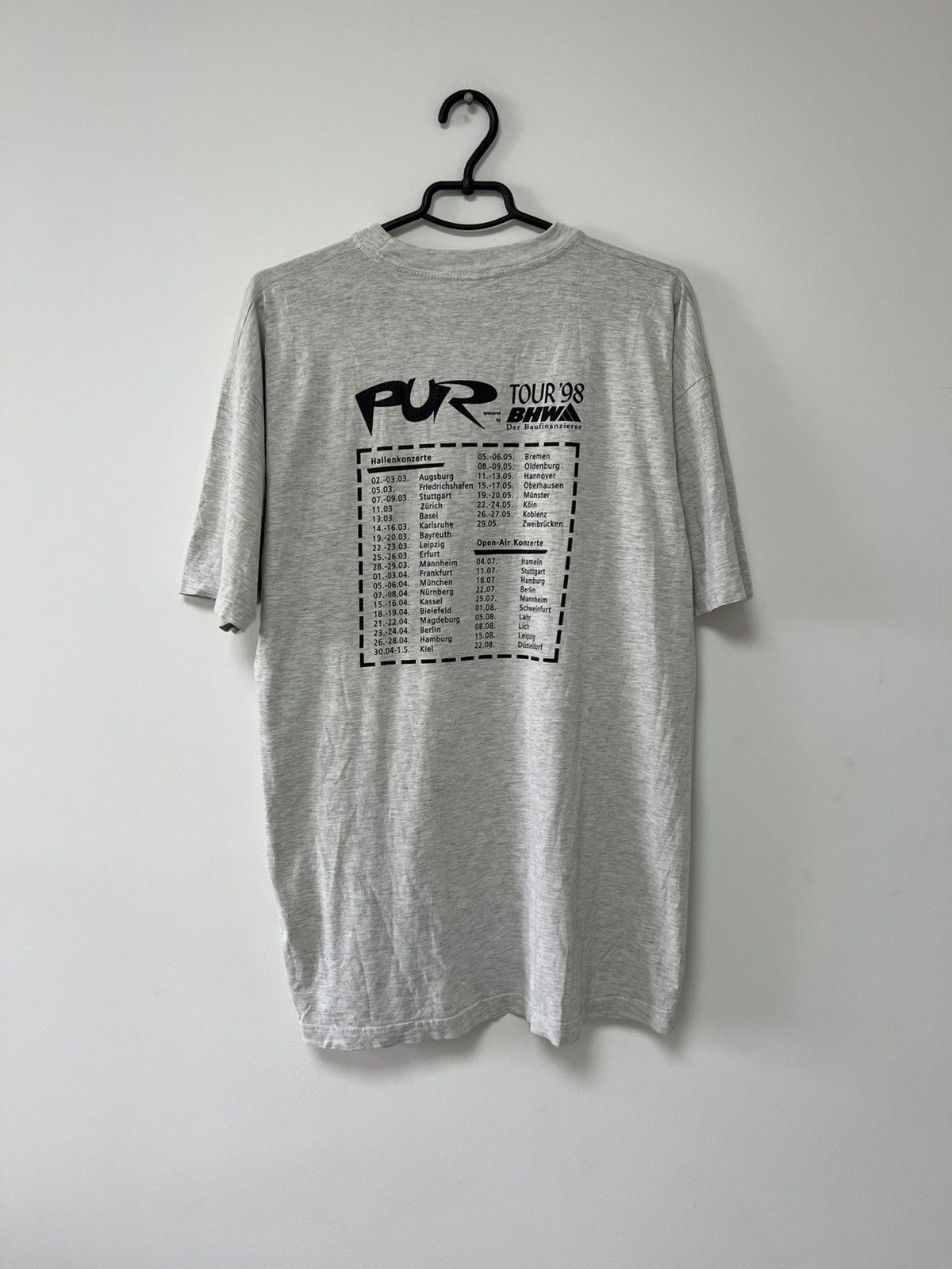 Plus One Clothing Vintage PUR Tour 1998 BHW Germany Band T shirt Mens sz 2XL Size US XXL / EU 58 / 5 - 2 Thumbnail