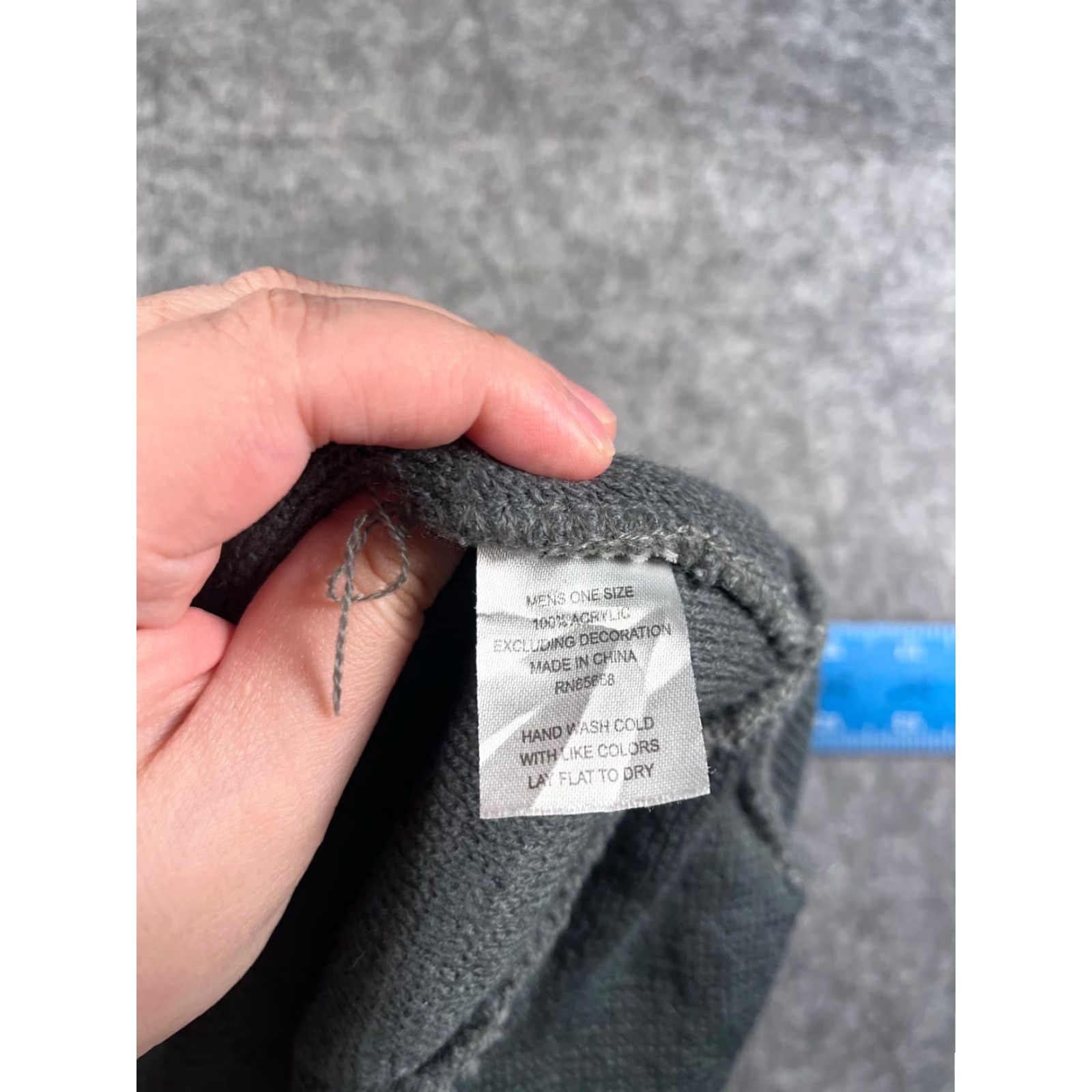 Ecko Unltd. Ecko Unltd Beanie Hat Adult One Size Gray Check Knit Ski Skateboard Mens Size ONE SIZE - 7 Thumbnail