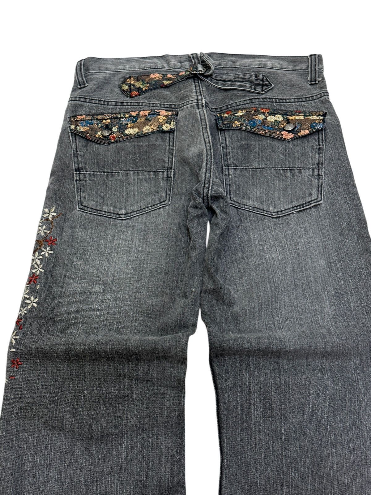 Hysteric Glamour Japanese Traditional Design Buckle Floral Embroidery Design Size US 31 - 9 Thumbnail
