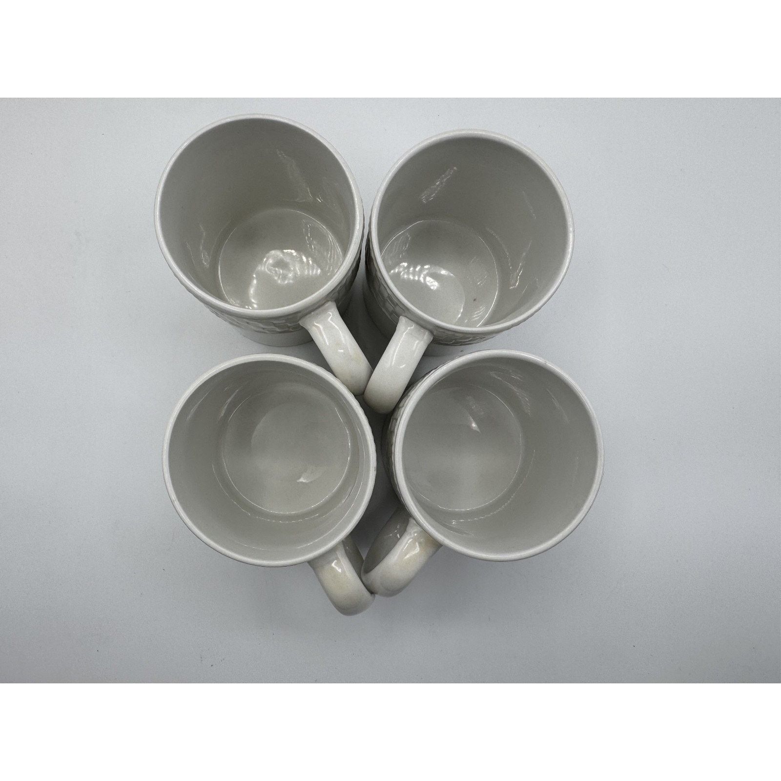 Other 4- Vintage Waverly Mugs Fine White Porcelain Basket Weave Size ONE SIZE - 4 Thumbnail