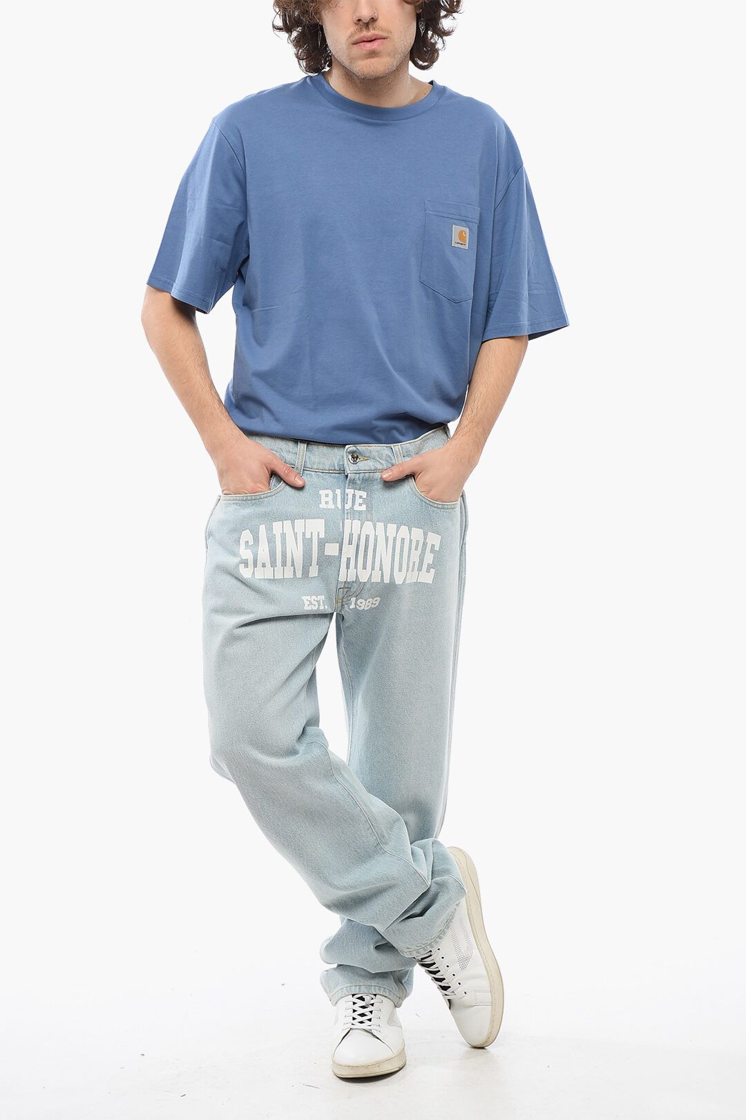 1989 STUDIO og1mm0725 Straight Leg Saint Honore Jeans in Light Blue Size US 33 - 4 Thumbnail