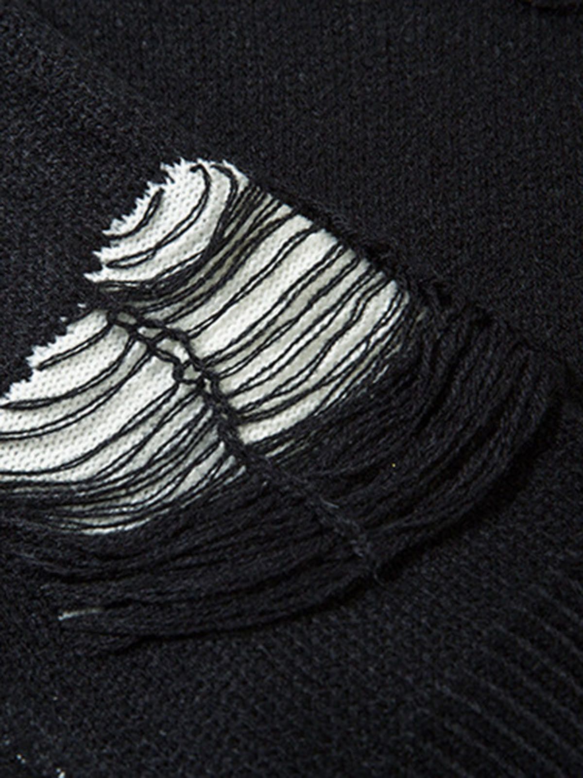 Other Black Distressed Oversized Knit Sweater, Grunge Pullover Size US M / EU 48-50 / 2 - 6 Thumbnail