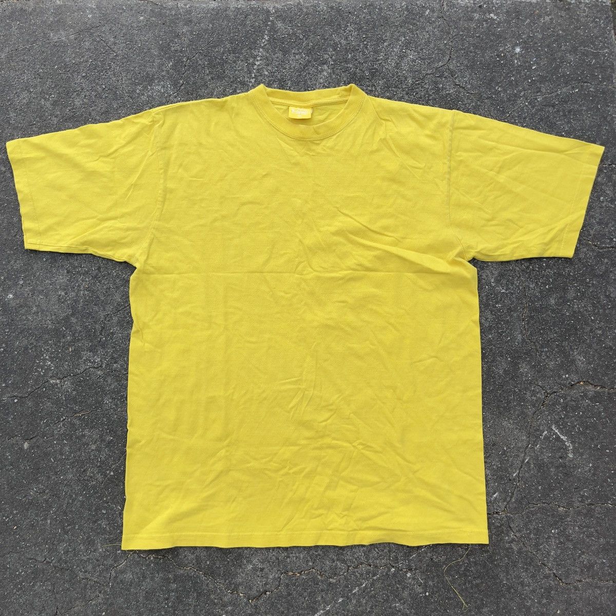 Japanese Brand × Vintage Vintage Y2K EMPIRE BIG LAND Yellow Blank Shirt Size US XXL / EU 58 / 5 - 1 Thumbnail