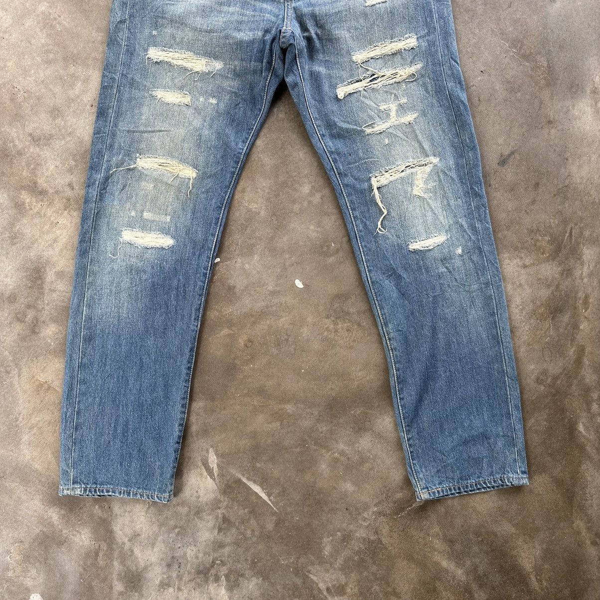 Japanese Brand Vintage W31 💥 Craft Distressed Faded Denim Jean Pant Size US 31 - 2 Thumbnail