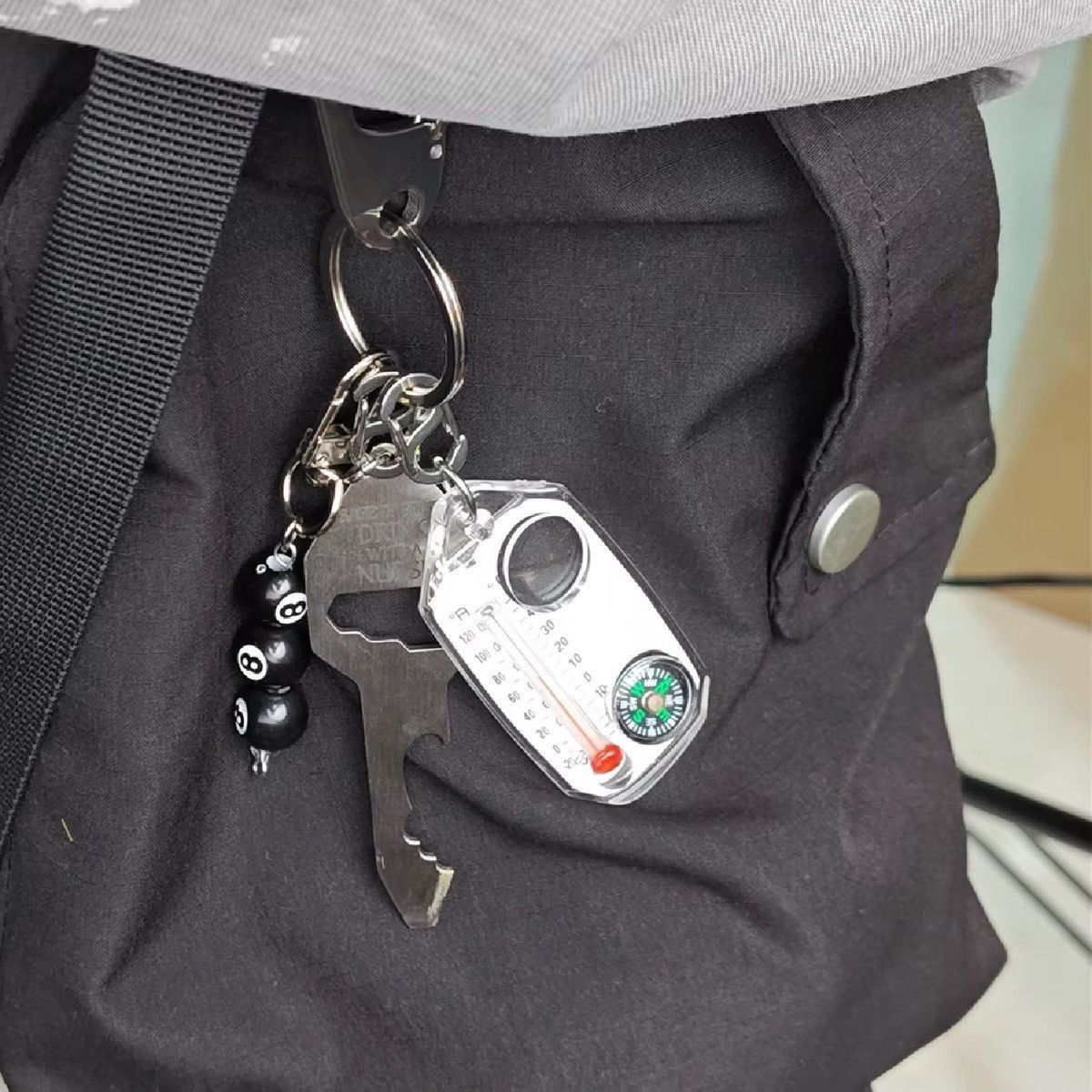 Designer × Jewelry Streetwear Metal Carabiner Keychain y2k Size ONE SIZE - 3 Thumbnail