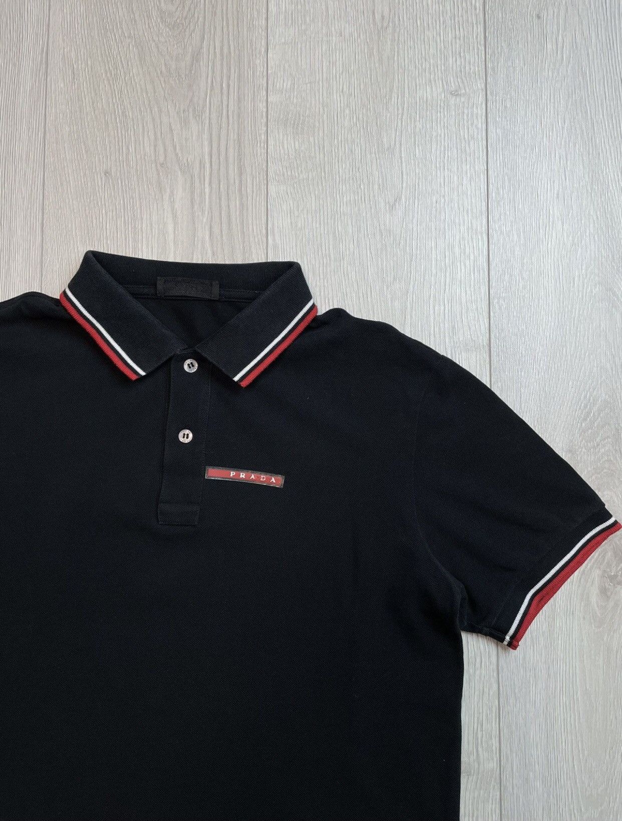 Prada Prada red tab polo black Size US M / EU 48-50 / 2 - 4 Thumbnail