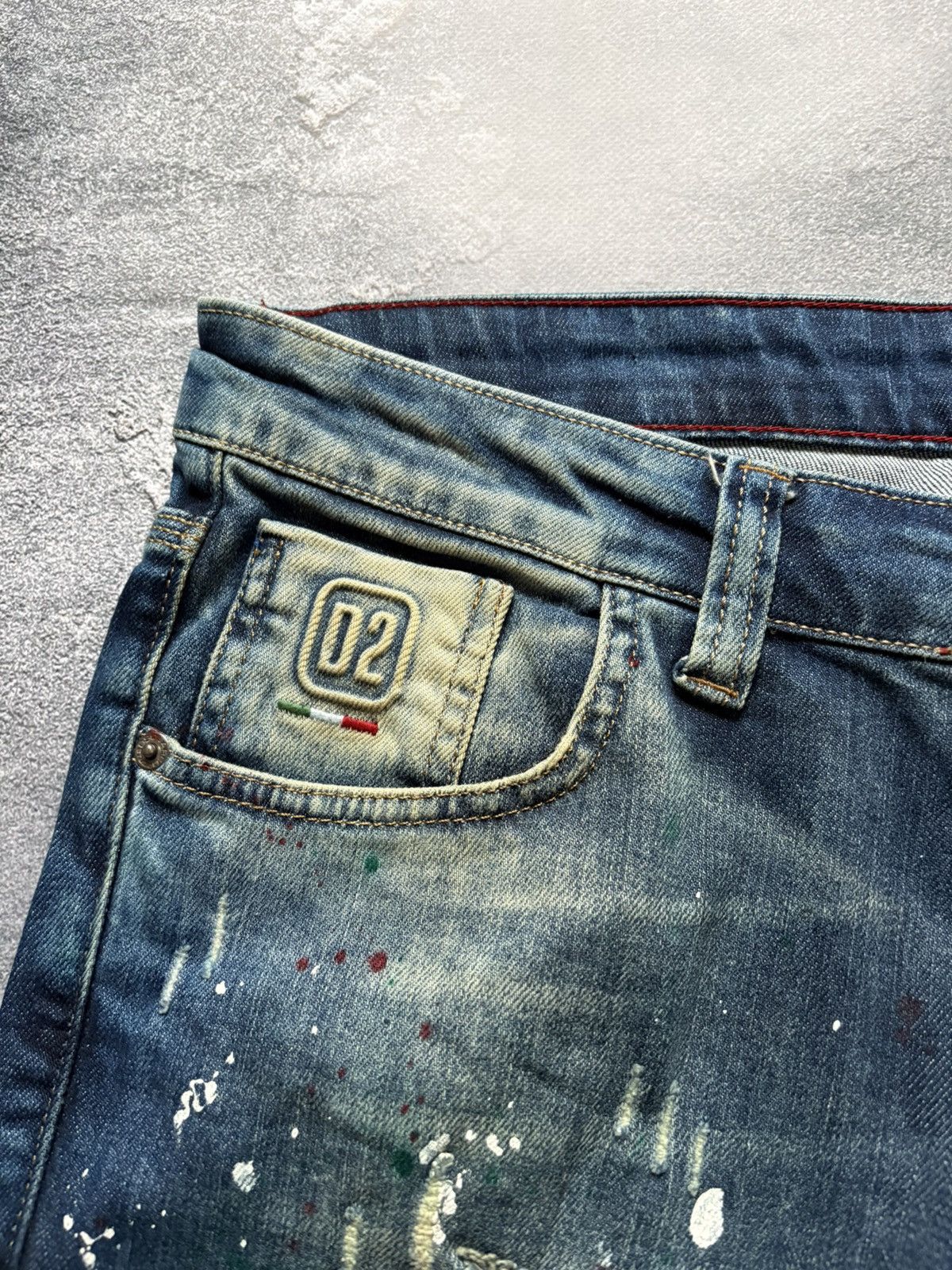 Dsquared2 Vintage Dsquared2 Paint Distressed Wash Logo Denim Jeans Size US 40 / EU 56 - 7 Thumbnail