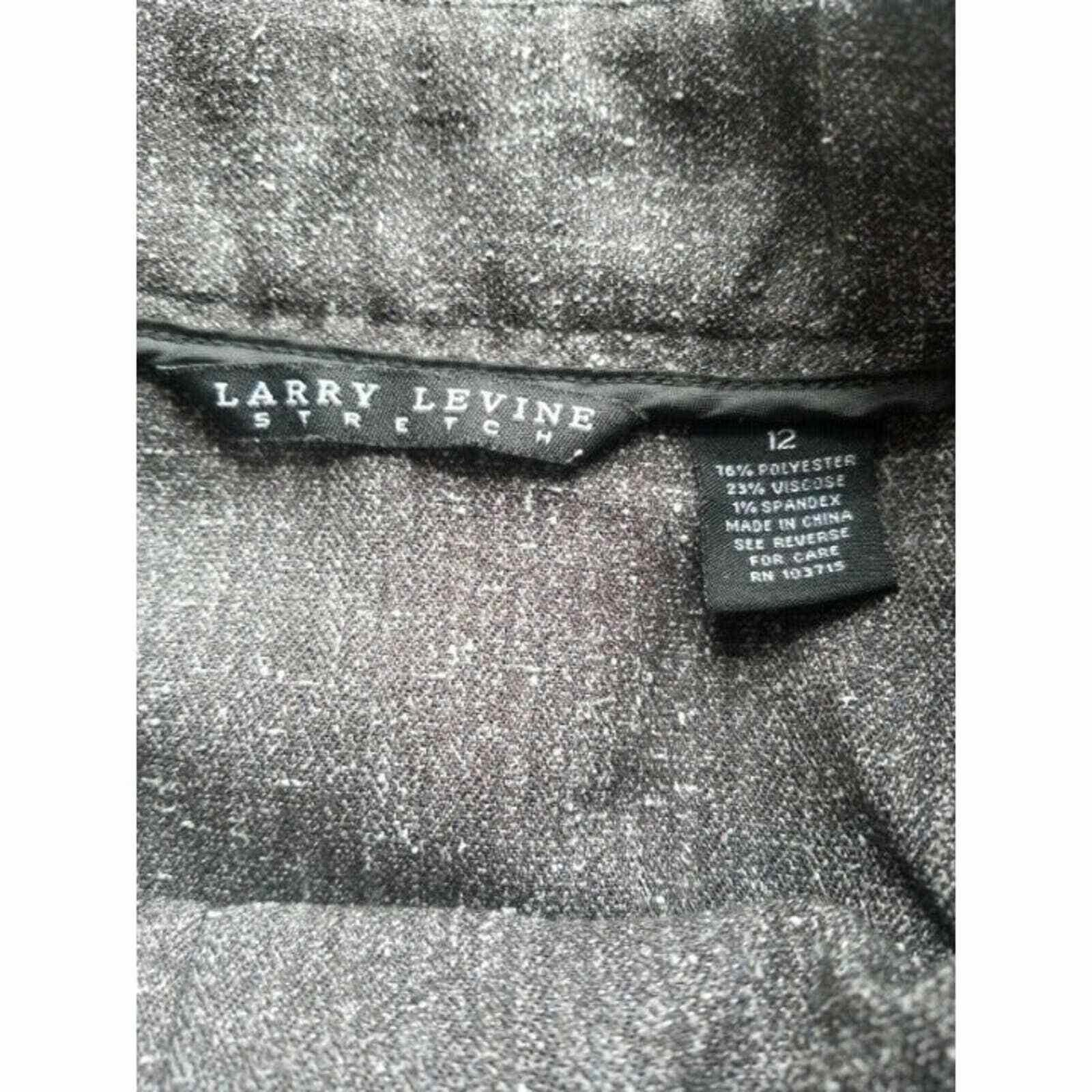 Other Larry Levine Gray Button Down 12 Stretch Work Career Casual Size 34" / US 12 / IT 48 - 5 Thumbnail