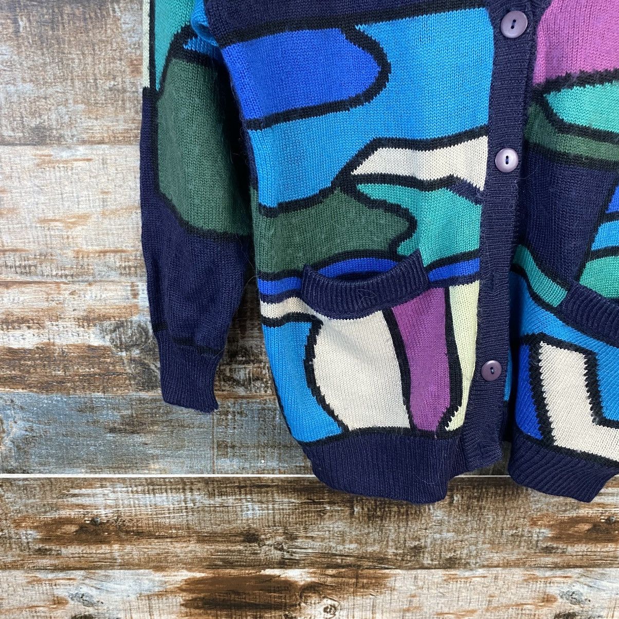 Vintage DL Anhan Blue Cardigan Knitwear #C1144 Size M / US 6-8 / IT 42-44 - 7 Thumbnail