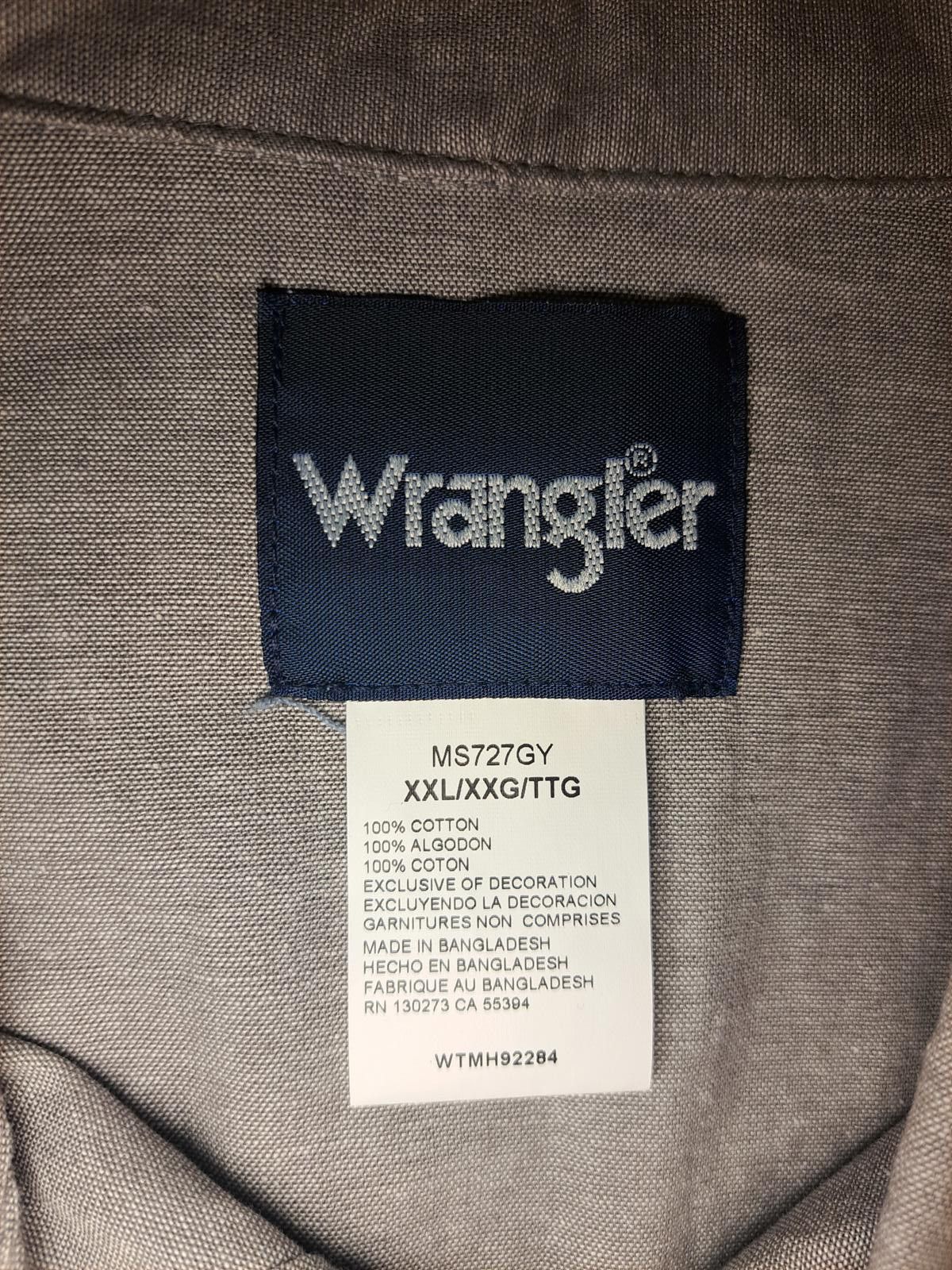 Wrangler VINTAGE Wrangler Pearl Snap Shirt Brushpopper Mens XXL Gray Size US XXL / EU 58 / 5 - 2 Thumbnail