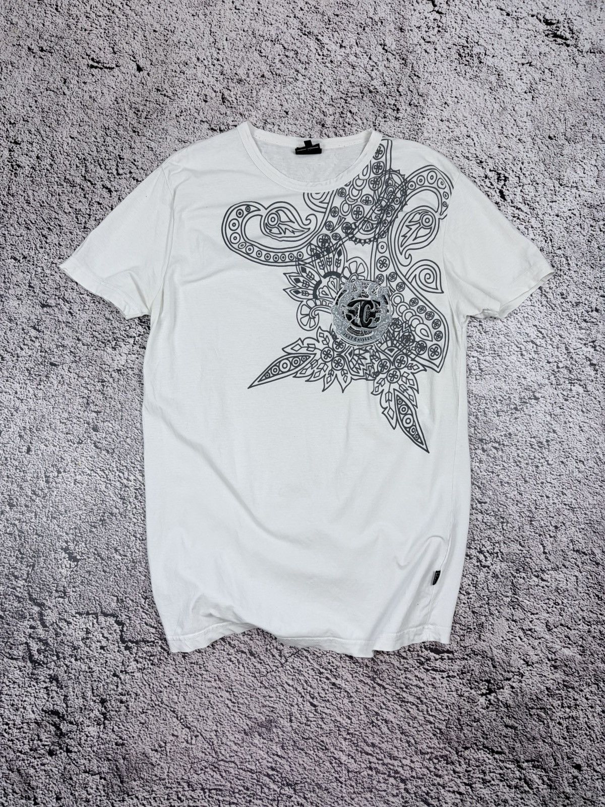 Just Cavalli Vintage Just Cavalli Y2K Graphic Logo Print T-Shirt Size US XL / EU 56 / 4 - 1 Thumbnail