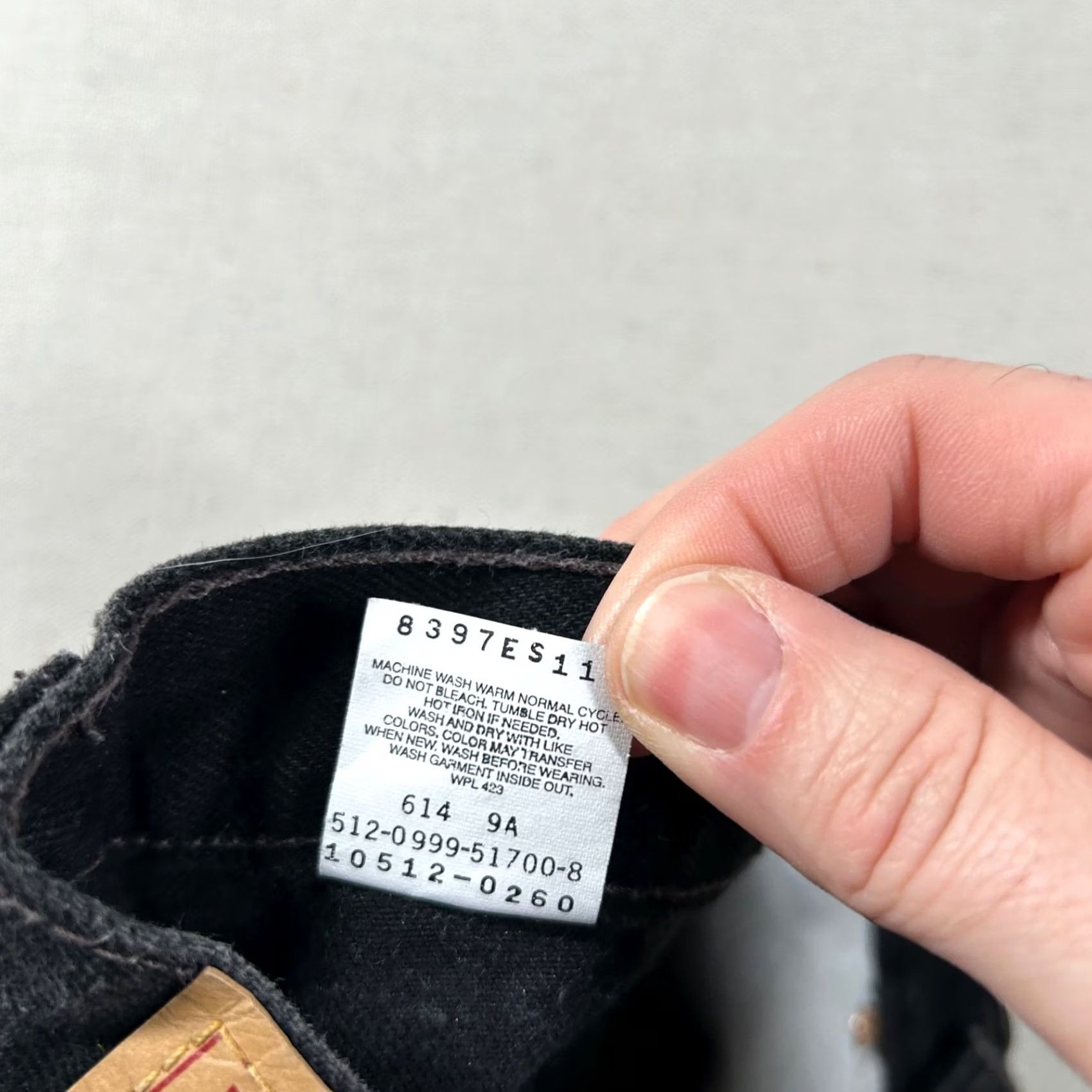 Levi's VINTAGE Levi's 512 Jeans Jr. M Slim Fit Straight Leg 7 Charcoal Black 90s USA Womens Size 28" / US 6 / IT 42 - 5 Thumbnail