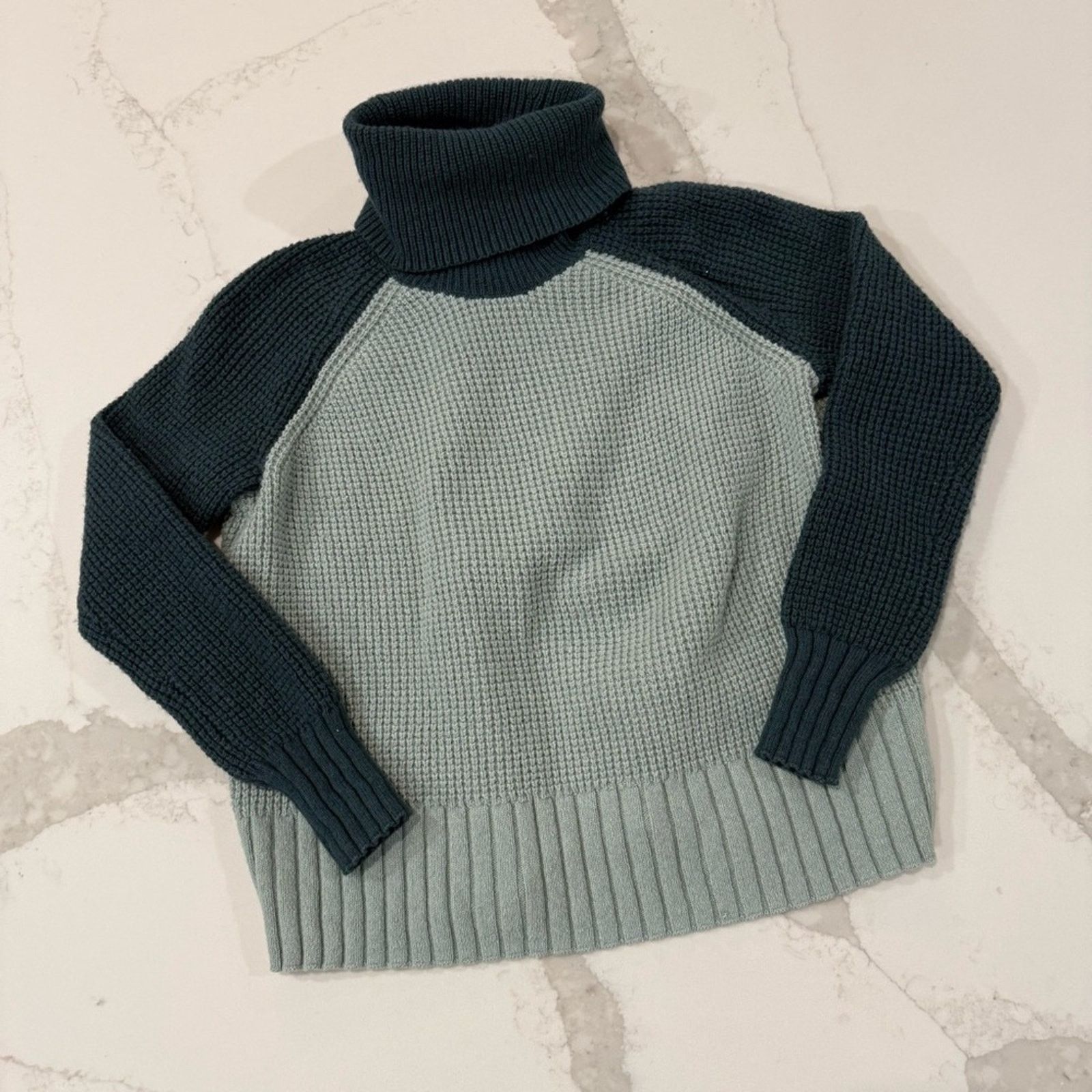 Madewell Madewell Colorblock Turtleneck Cross-Back Sweater Womens XXS Size XXS / US 00 / IT 34 - 5 Thumbnail