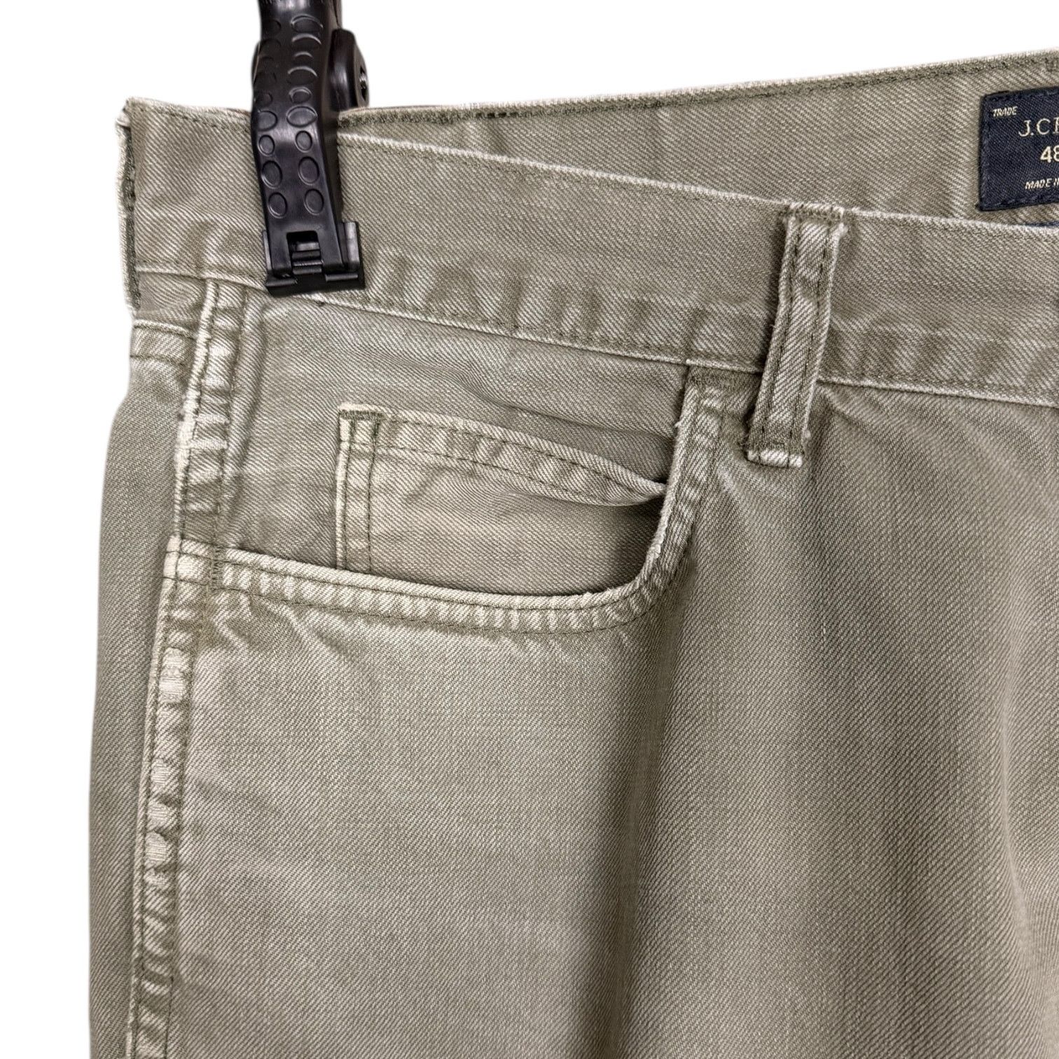 J.Crew J Crew Jeans Mens Green 484 Slim Straight Garment Dyed 34x34 Size US 34 / EU 50 - 3 Thumbnail