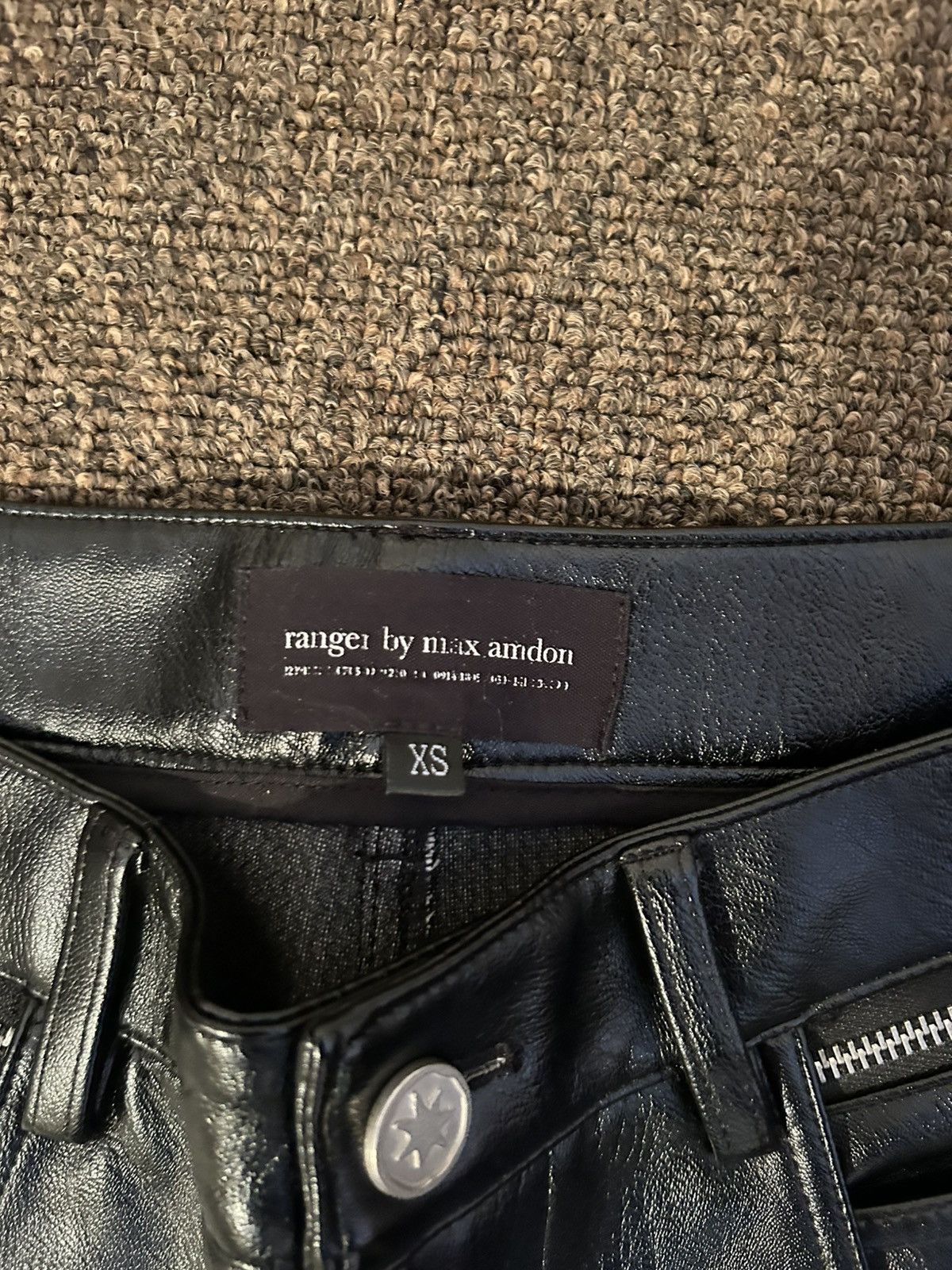 Designer Black flared leather pants Size US 28 / EU 44 - 3 Thumbnail