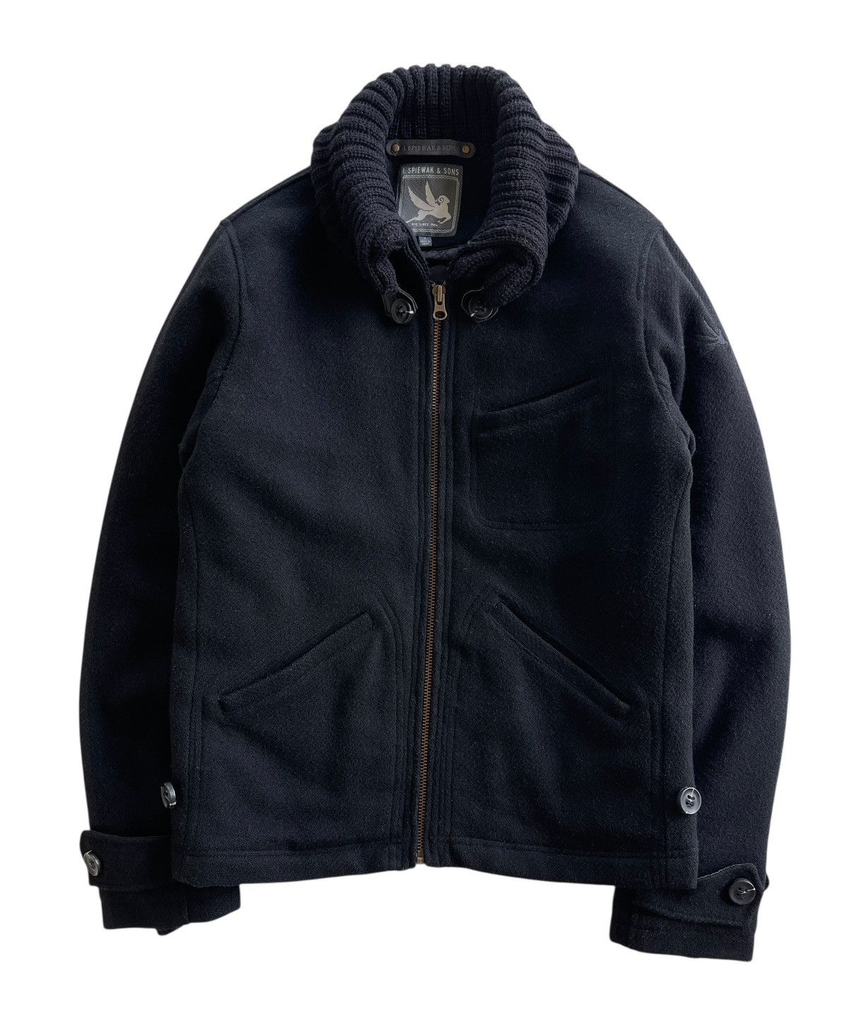 I. Spiewak And Sons Quilted Lined Wool Melton Aviator Thinsulate Jacket Size US S / EU 44-46 / 1 - 1 Thumbnail