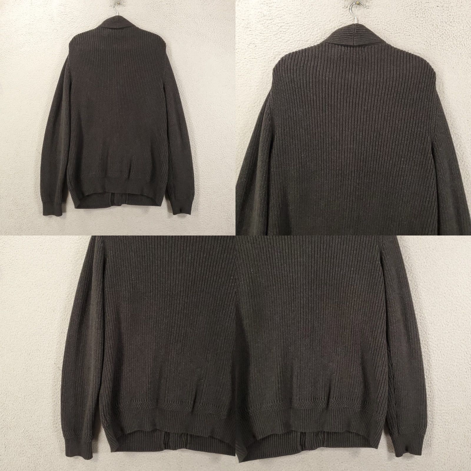 Vintage Thomas Parker Mens Cardigan Sweater XL Gray Button Up Knit Slim Regular Fit Size US XL / EU 56 / 4 - 8 Thumbnail