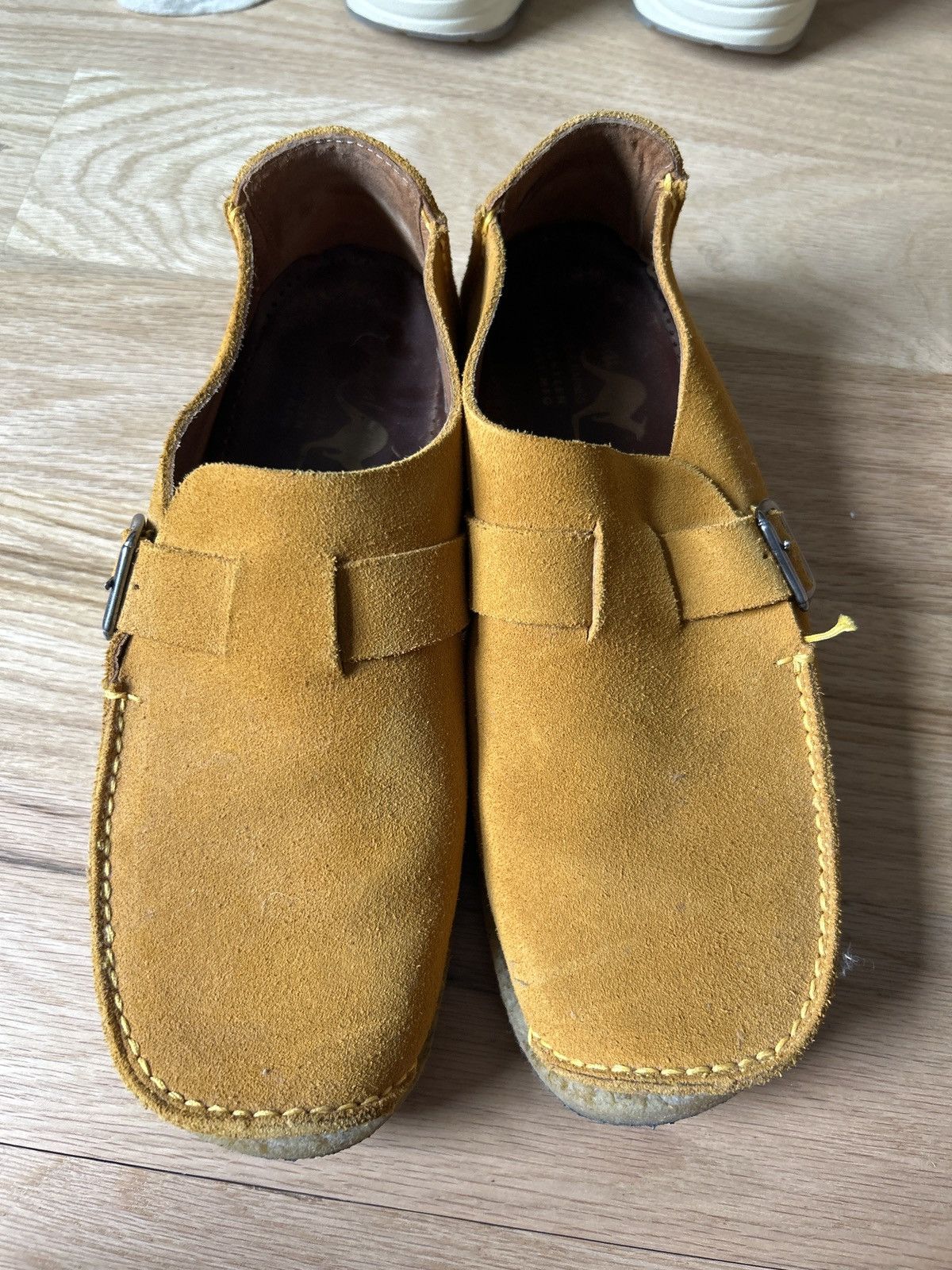 18 East × Padmore & Barnes 9UK 10US Yellow Suede One Piece Monkstrap crepe sole Size US 10 / EU 43 - 1 Thumbnail