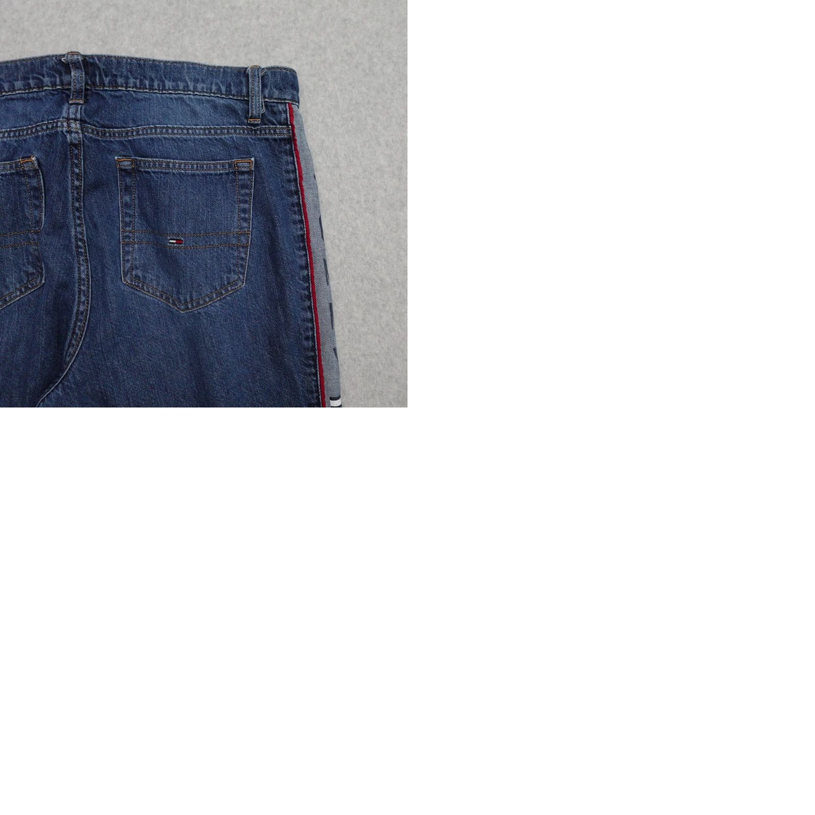 Tommy Hilfiger Tommy Hilfiger Jeans Womens 14 Capri Side Tape Vertical Spellout Size 36" / US 14 / IT 50 - 10 Thumbnail