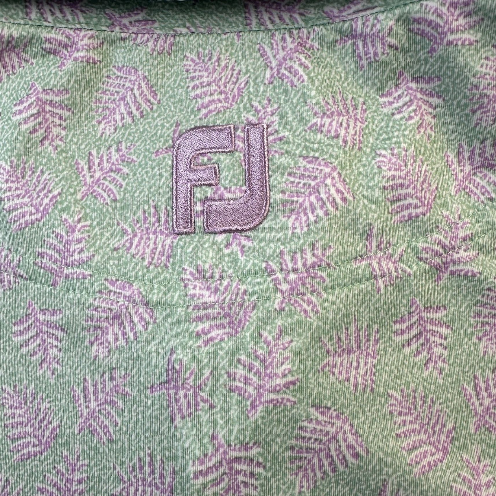 Footjoy Footjoy Polo Shirt Mens XL Green All Over Print Golf Performance Shirt Size US XL / EU 56 / 4 - 6 Thumbnail
