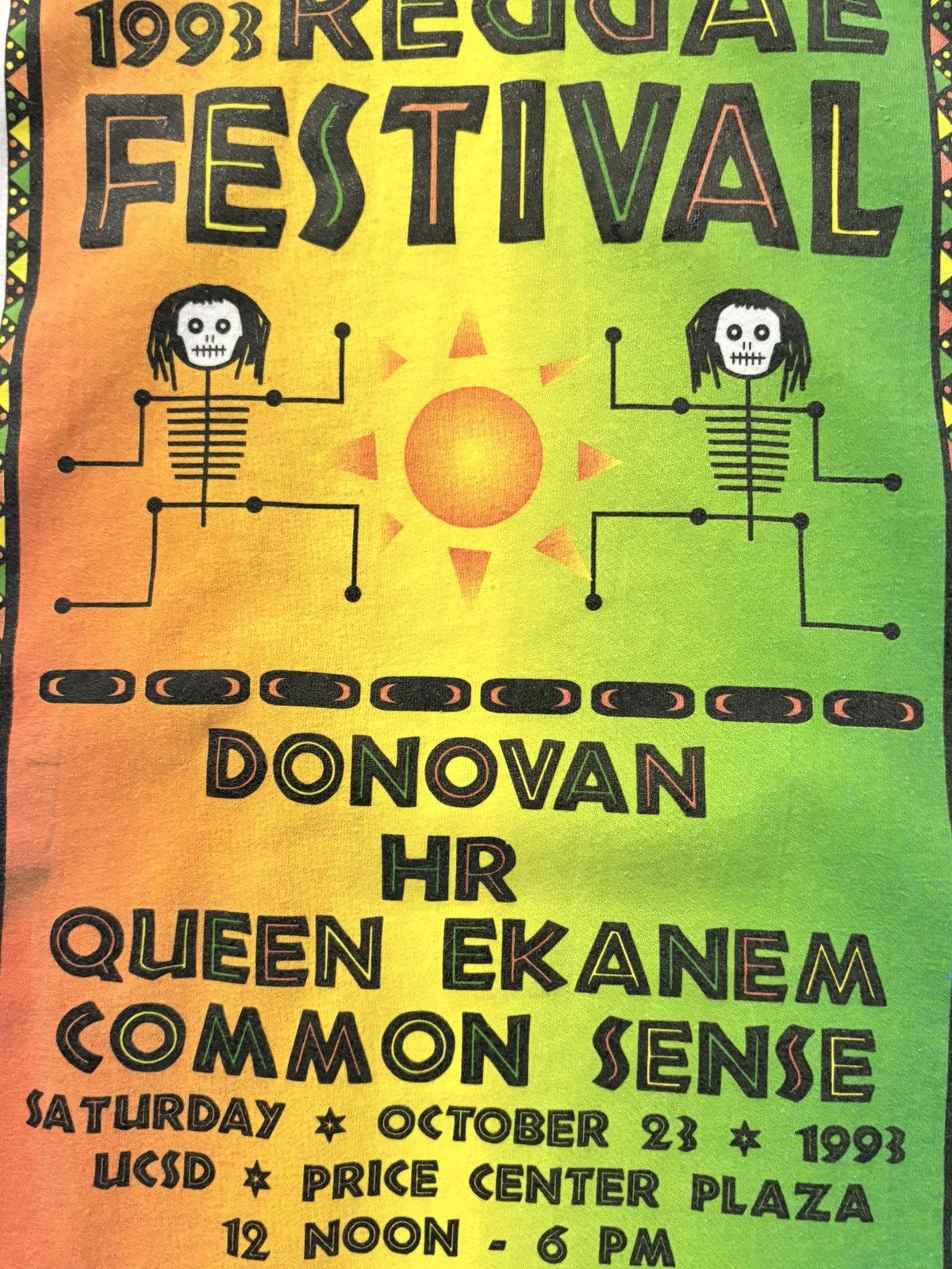 Vintage 90s Reggae Festival Common Sense Donovan HR Queen Ekanem Tee Size US XL / EU 56 / 4 - 5 Thumbnail